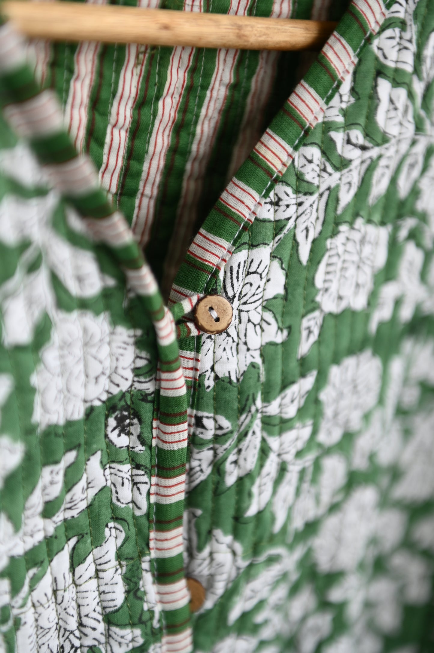 Sage quilted cotton jacket