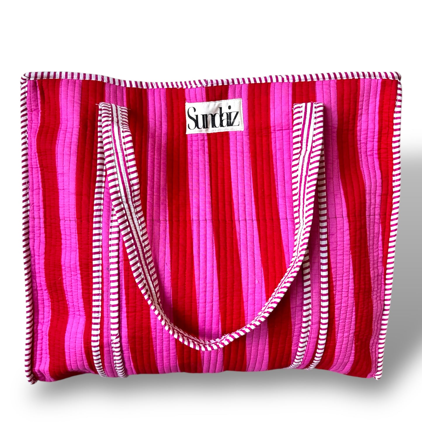 Valentines stripe tote bags.