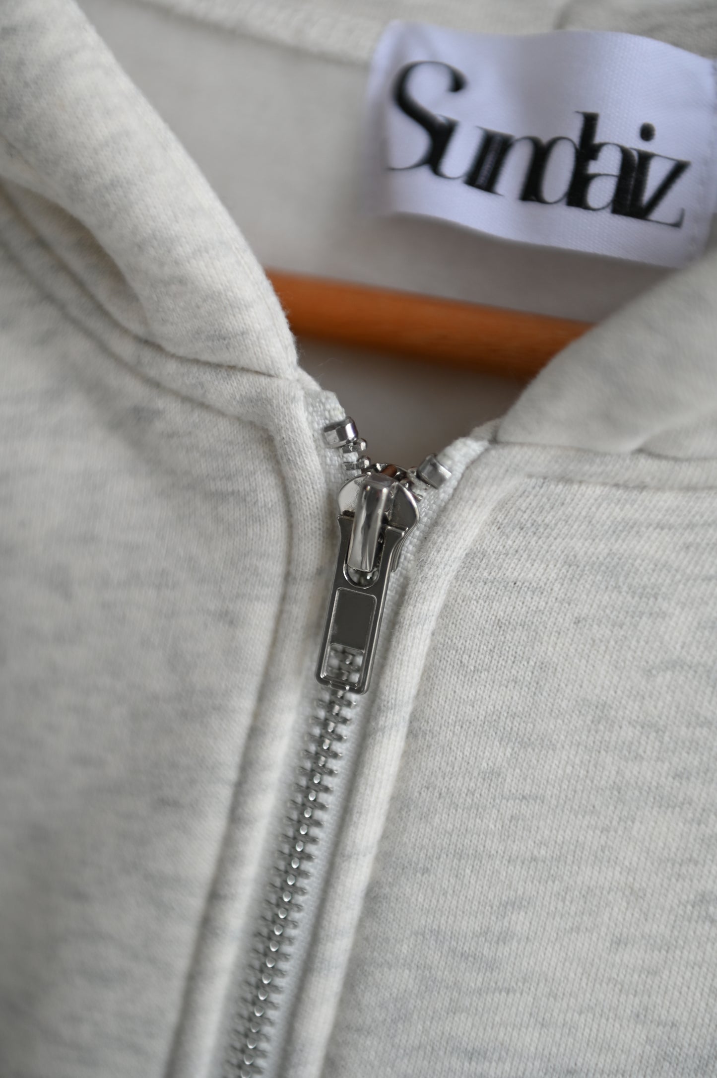 Marl Grey Hoodie with zipper.