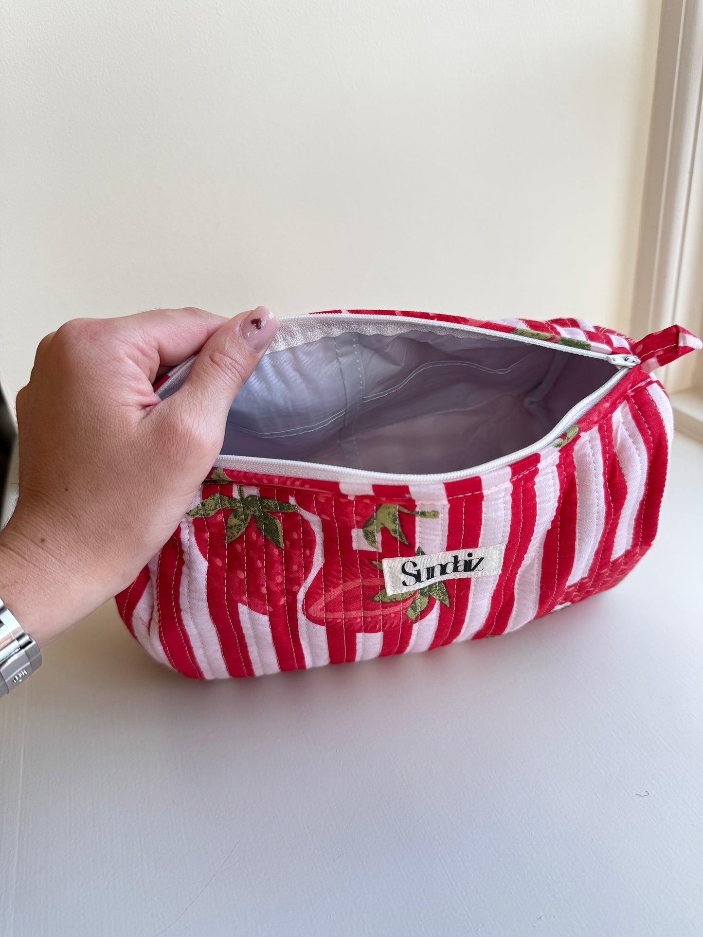 Stewberry Quilted cotton cosmetic bags