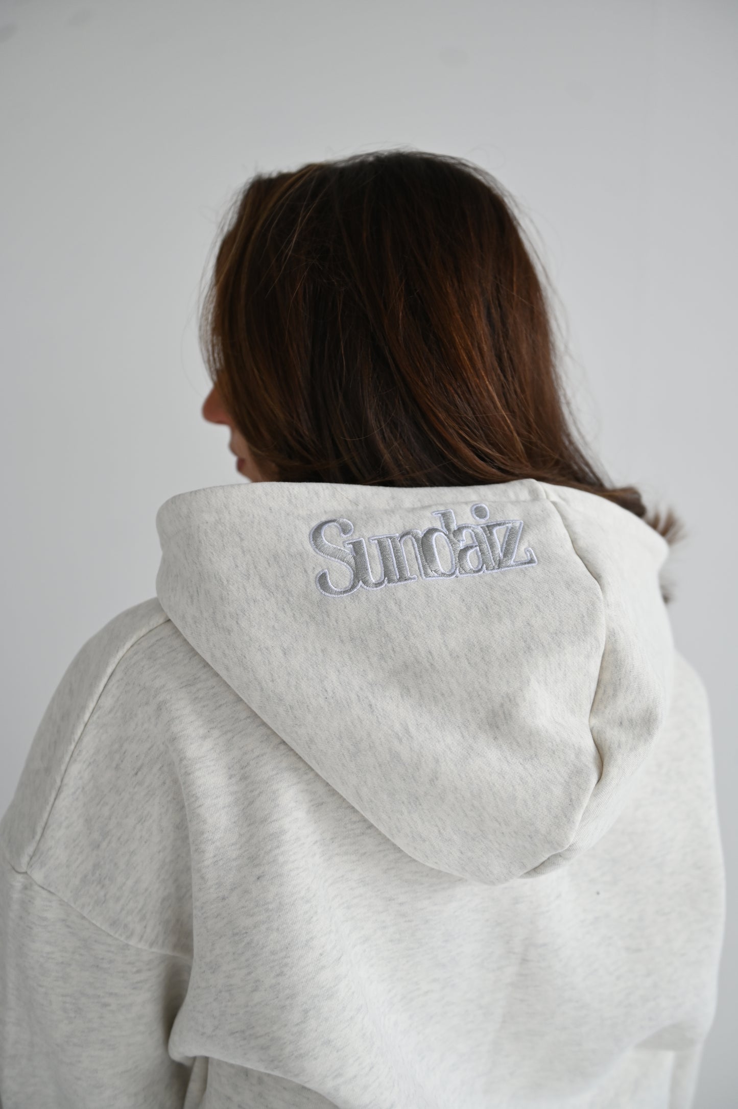 Marl Grey Hoodie with zipper.