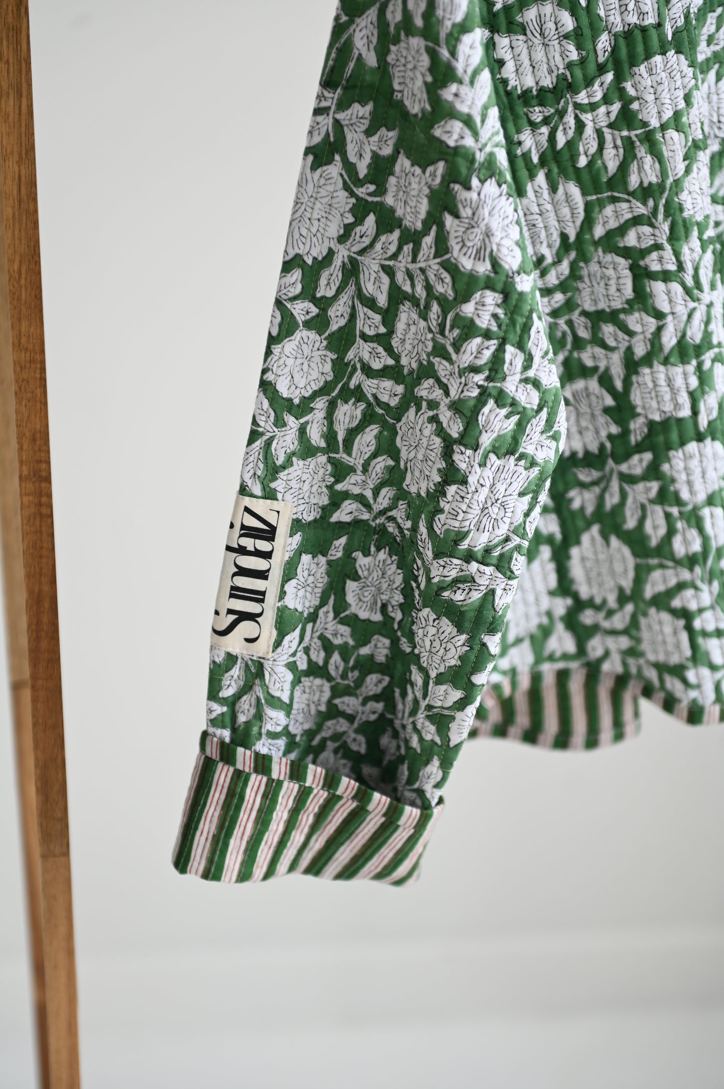 Sage quilted cotton jacket