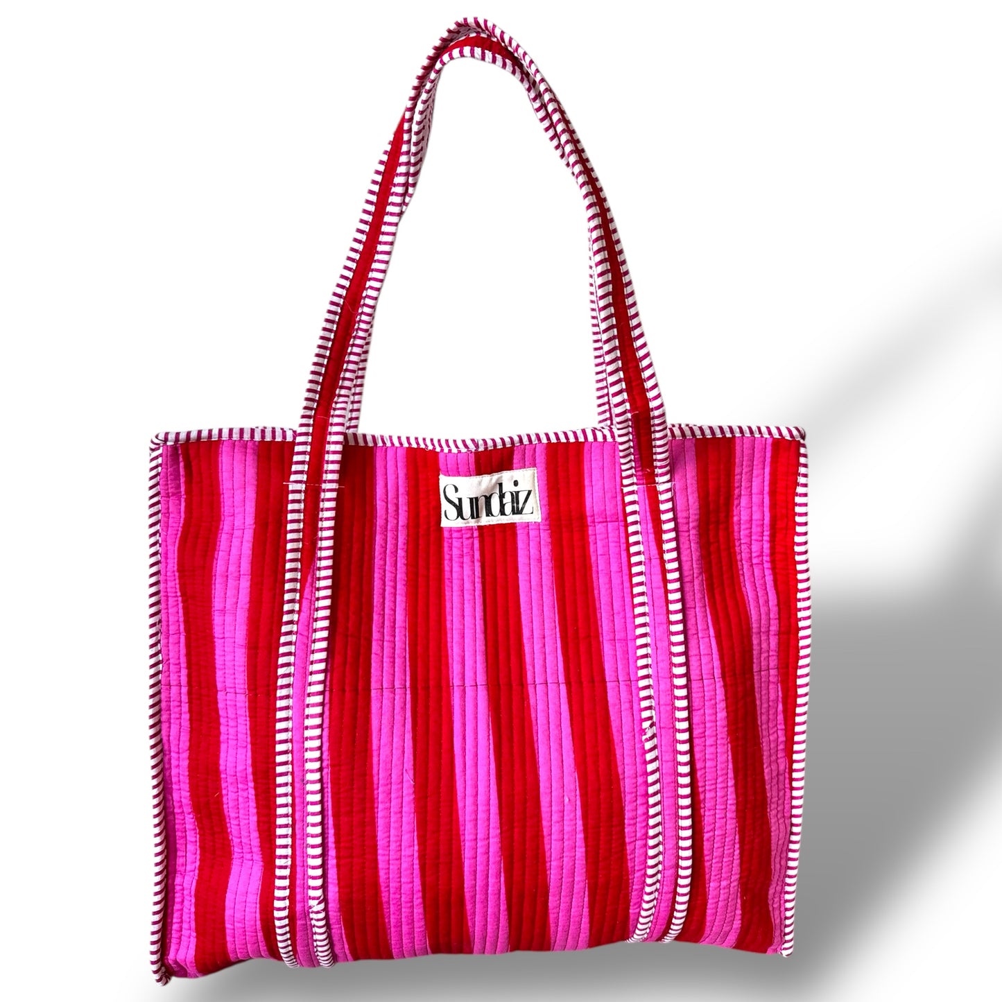 Valentines stripe tote bags.