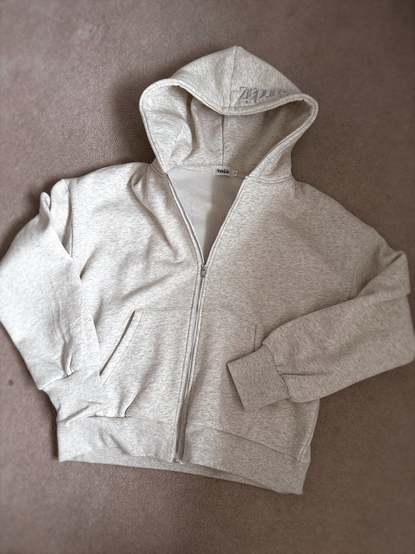 Marl Grey Hoodie with zipper