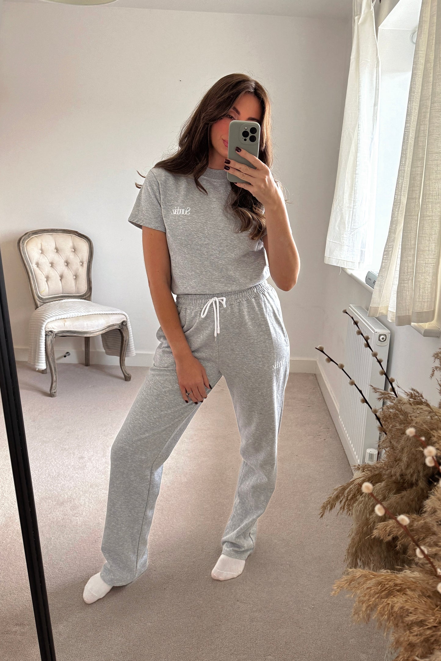 French terry cotton t-shirt in GREY