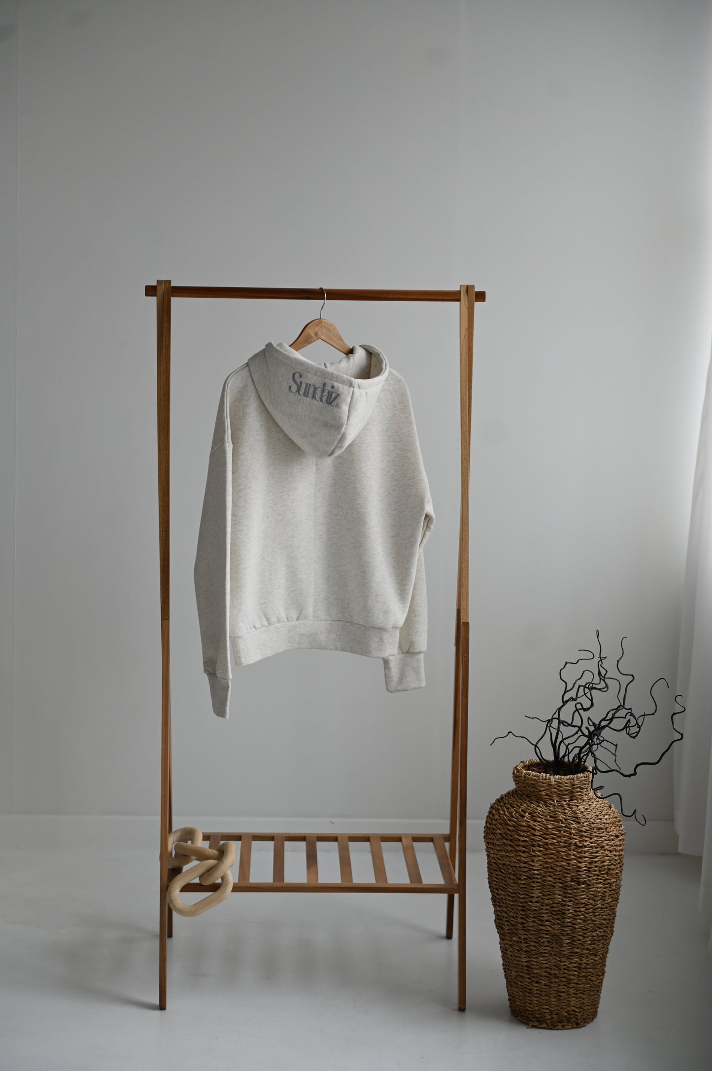 Marl Grey Hoodie with zipper.