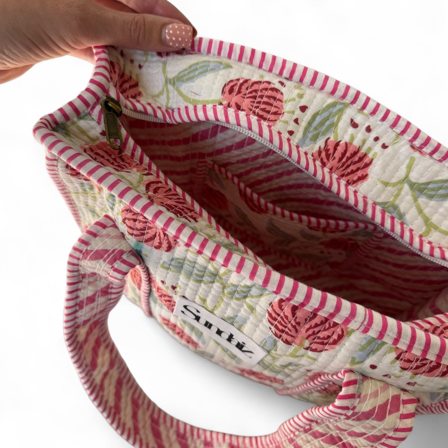 Medium floral tote bag 12x12