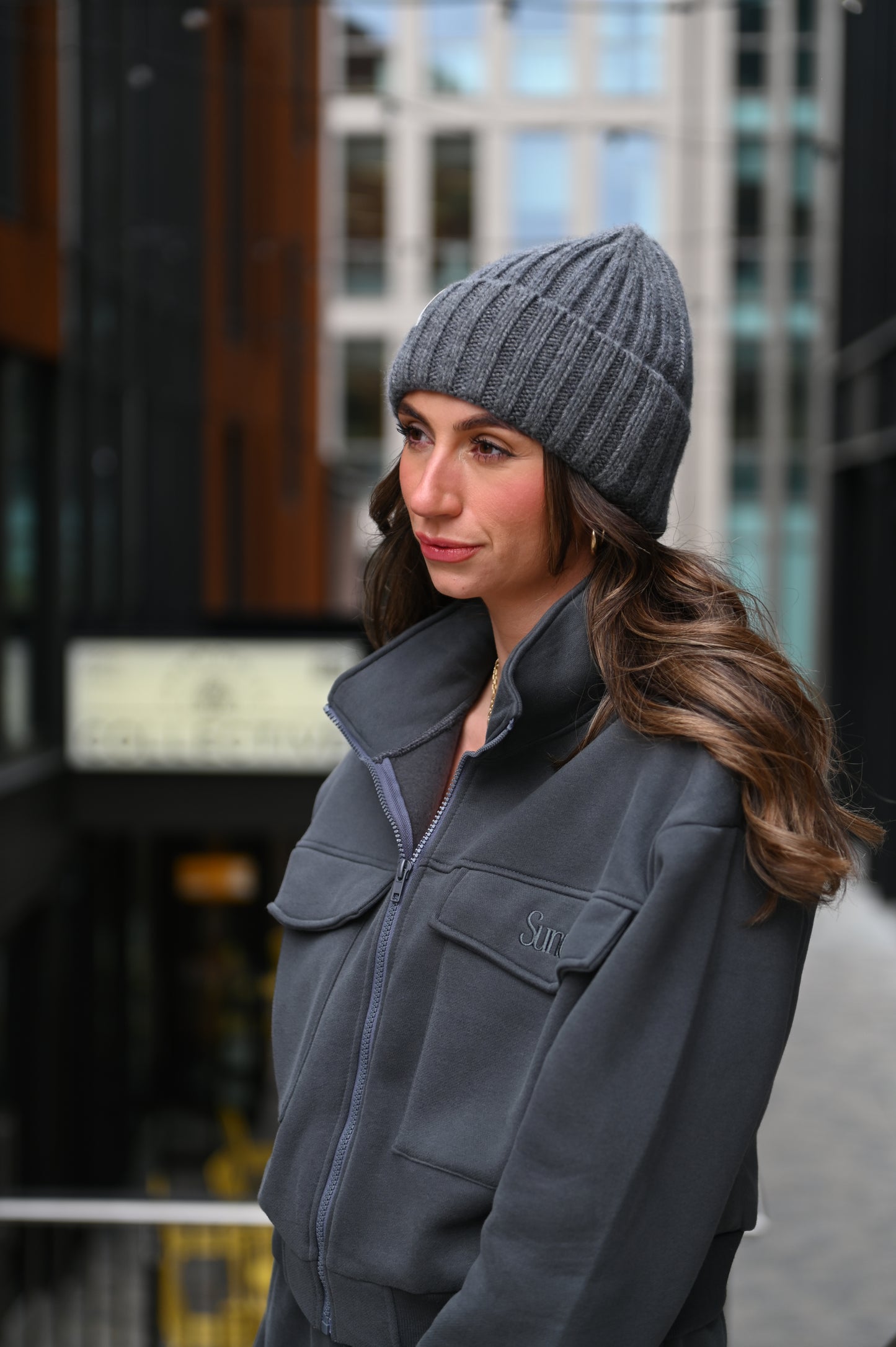 Charcoal cropped jacket size small. SALE 60% OFF