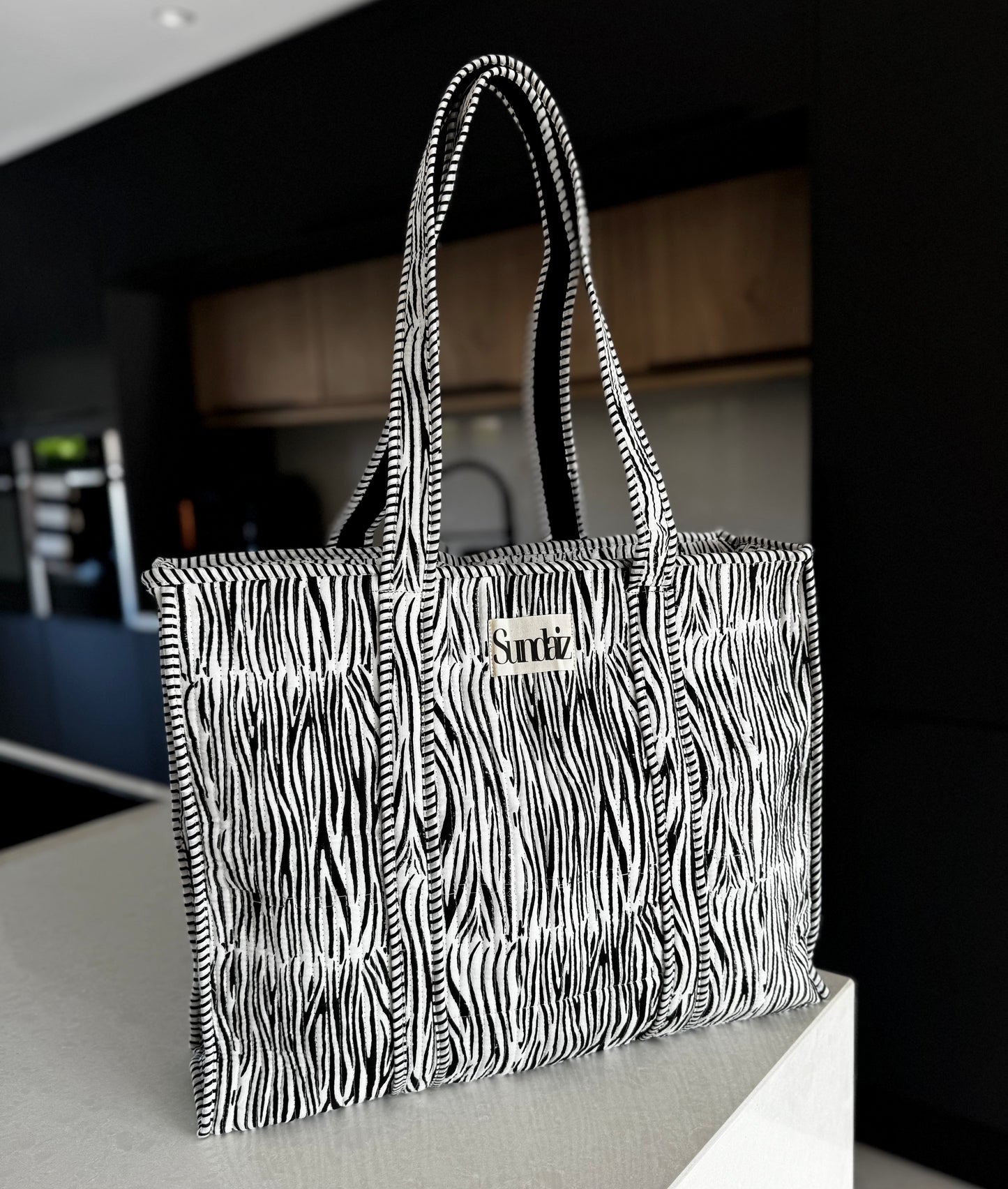 Zebra bags.