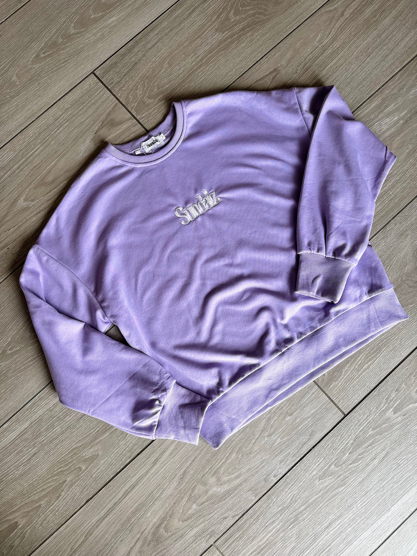 Lilac French Cotton oversized sweatshirt. 40% OFF was £38