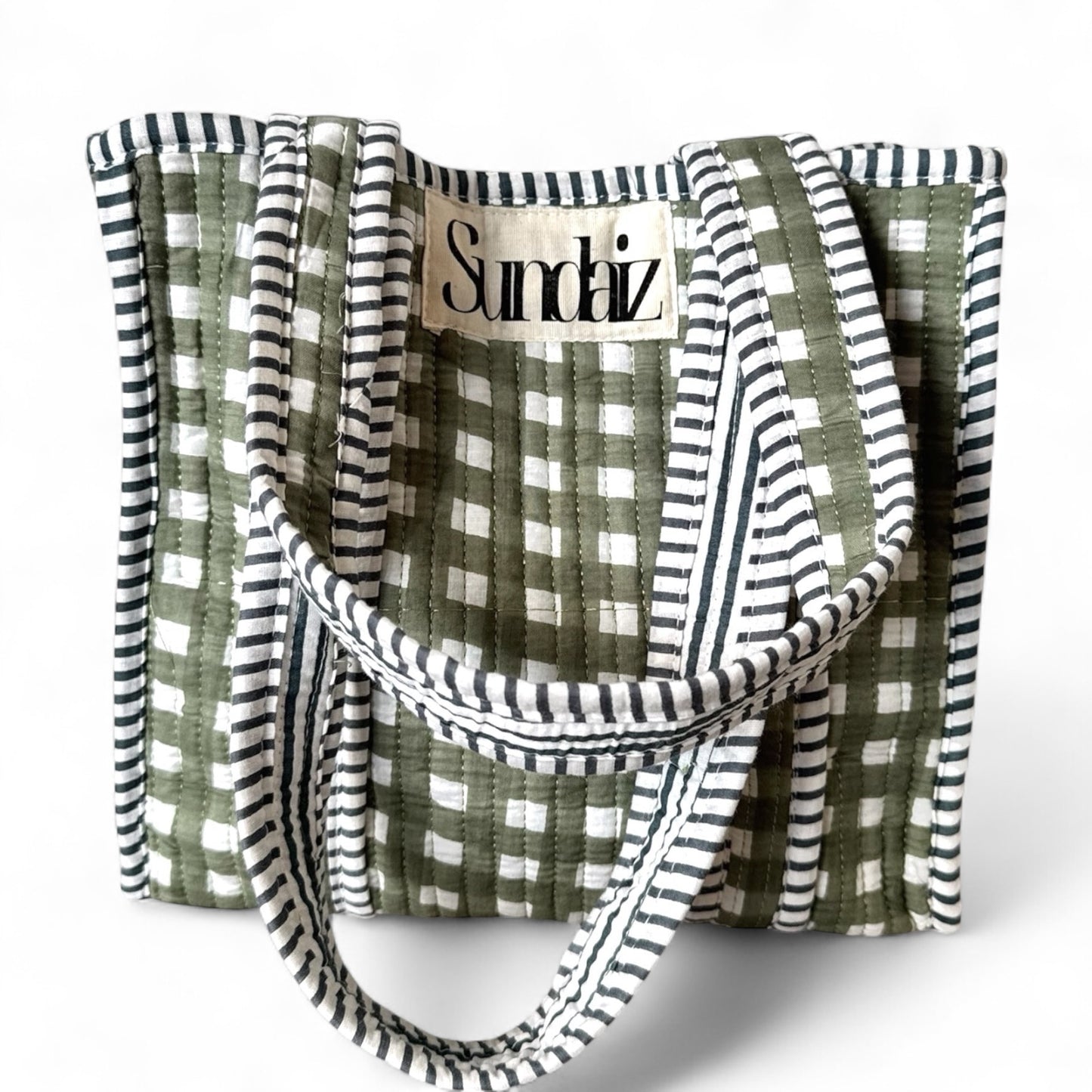 Mini top handle tote bags.