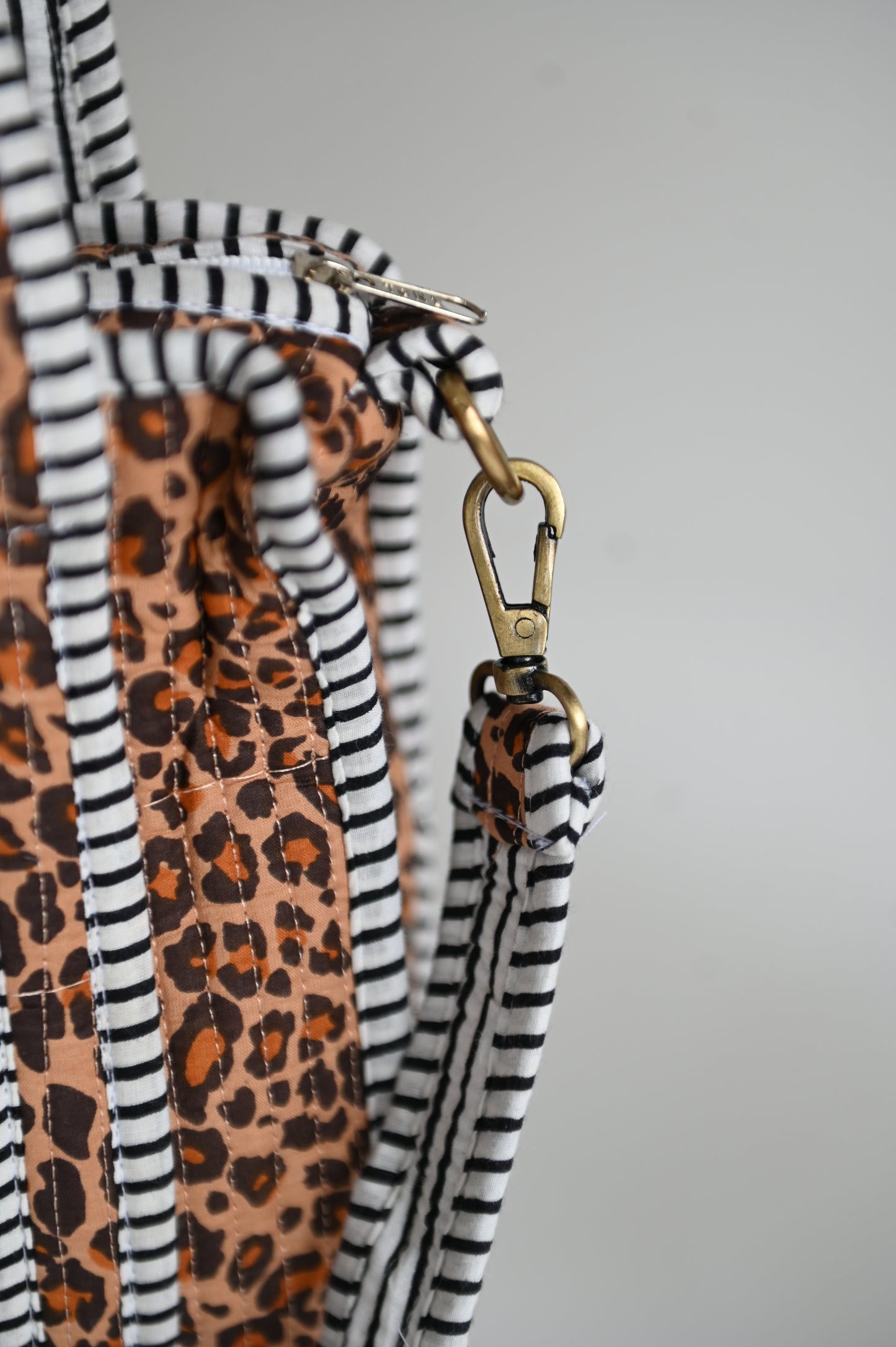 Leopard tote bags.