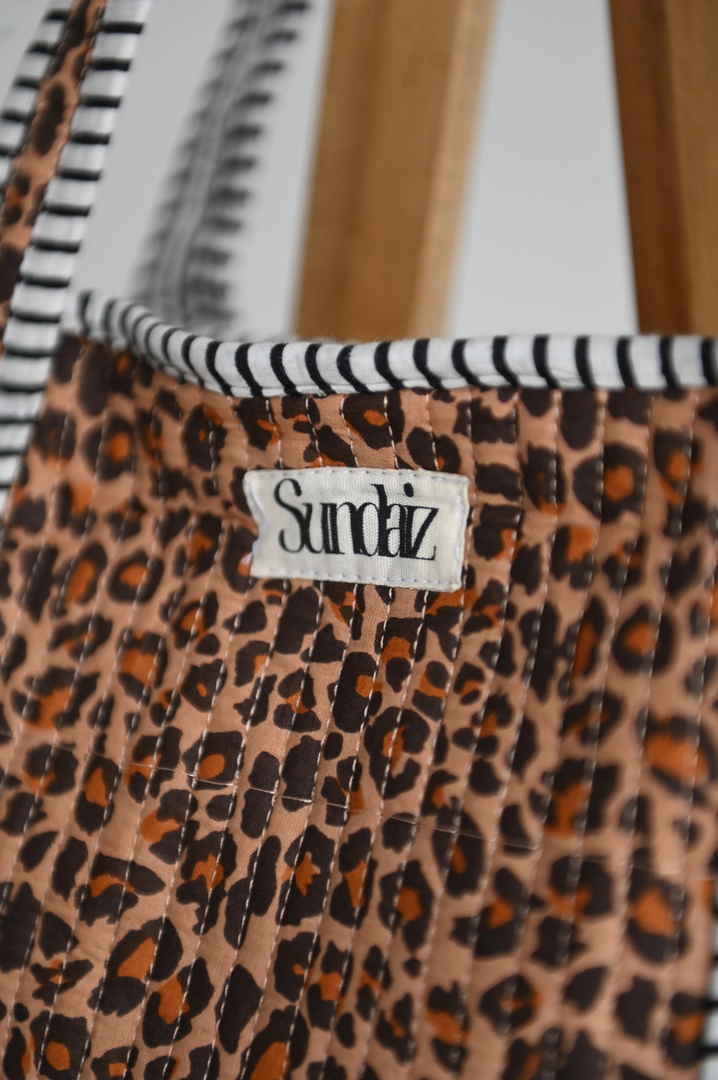 Leopard tote bags.