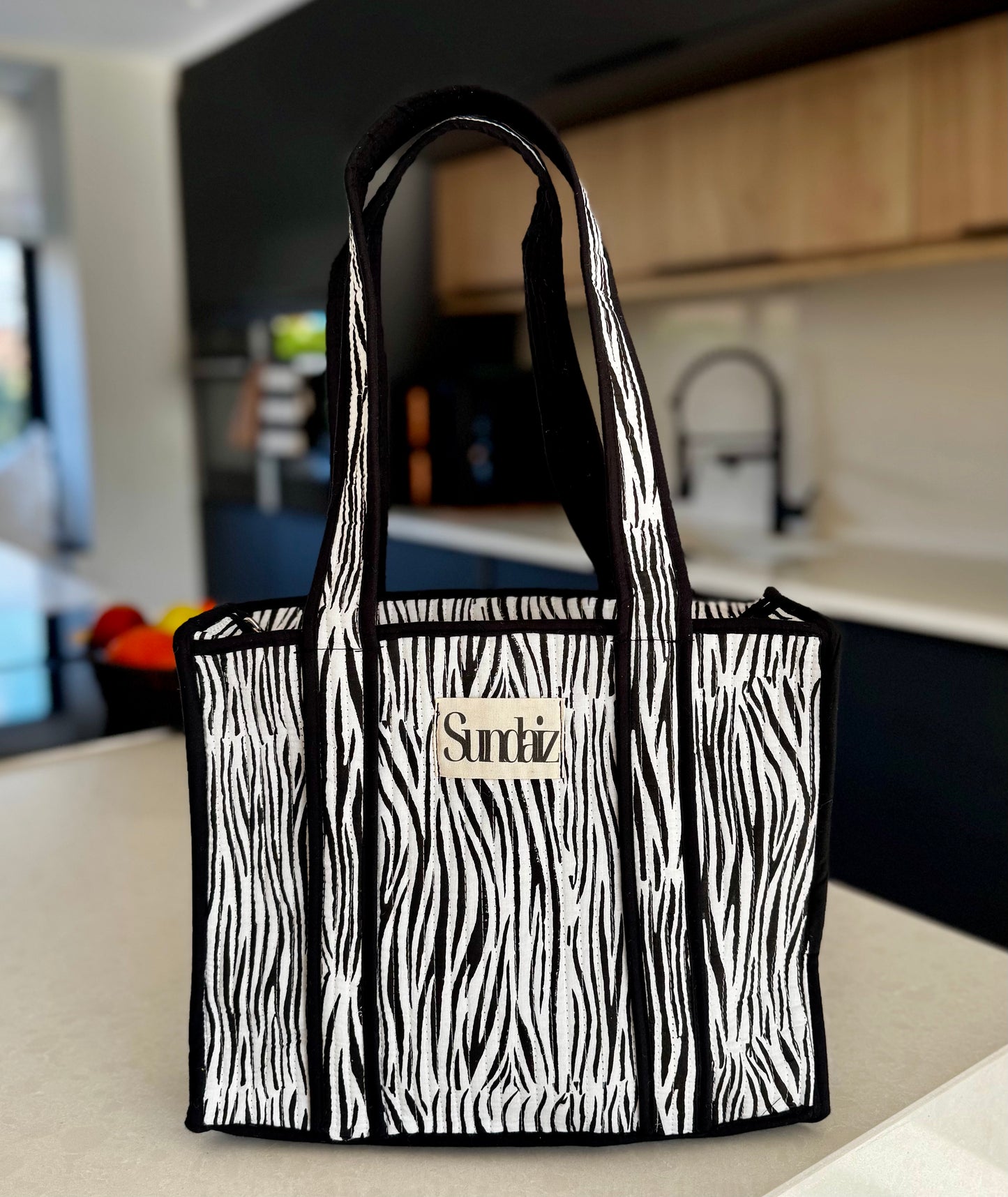 Zebra bags.