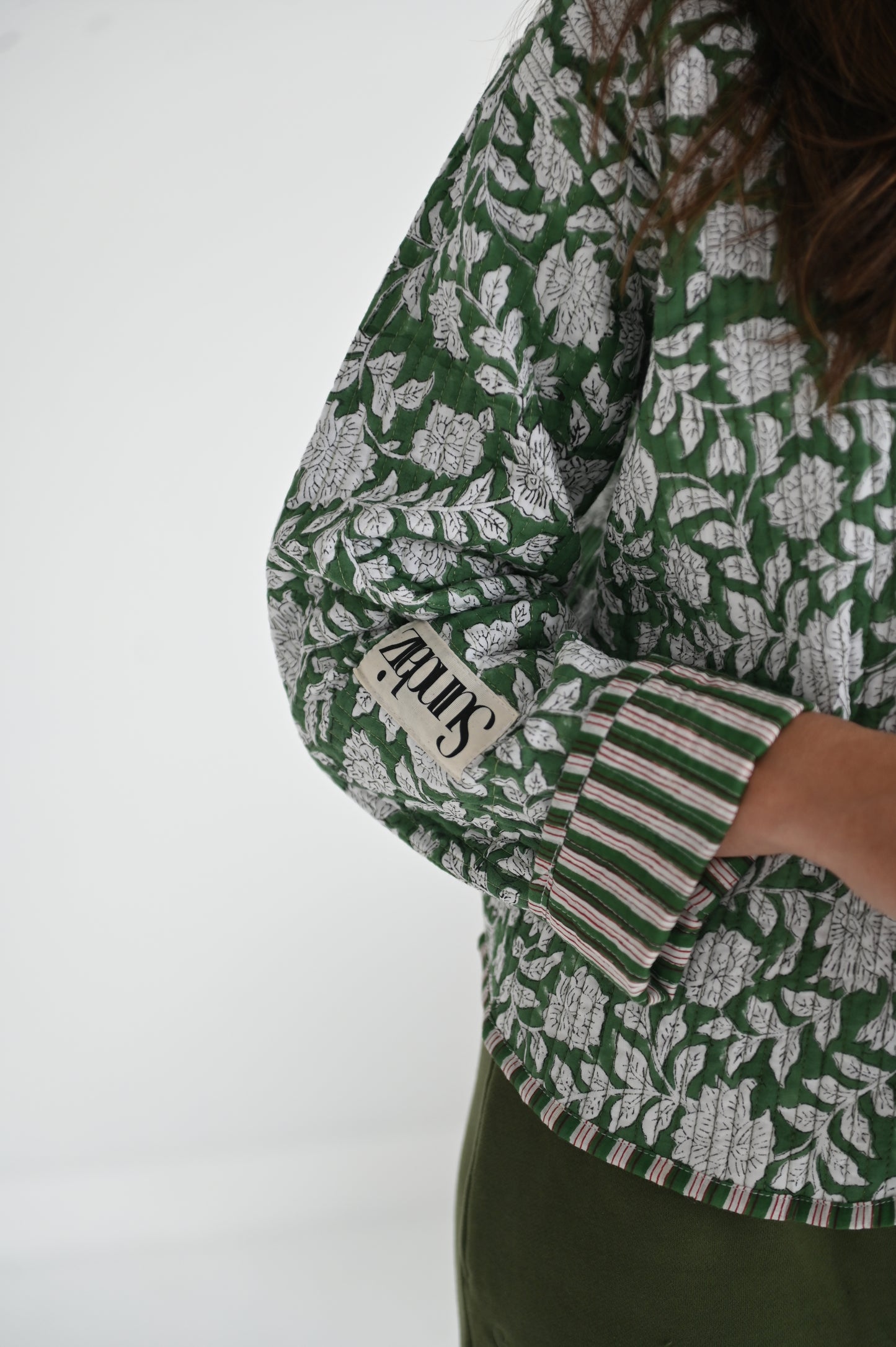 Sage quilted cotton jacket