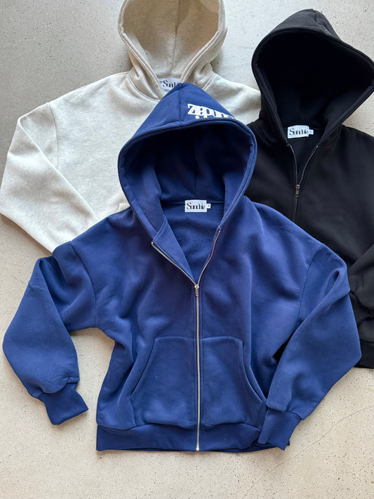Royal Blue Hoodie with zipper. SALE 30% OFF