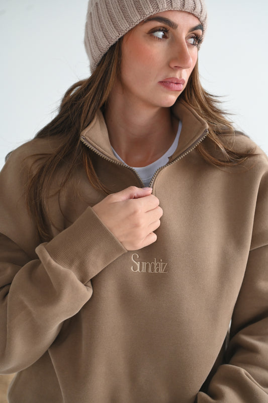 MOCHA Quarter zip.