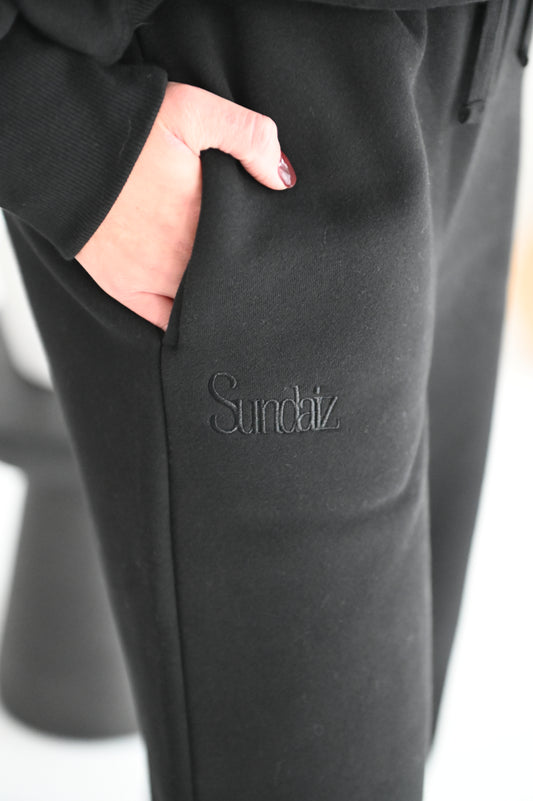 Fleece joggers in Black