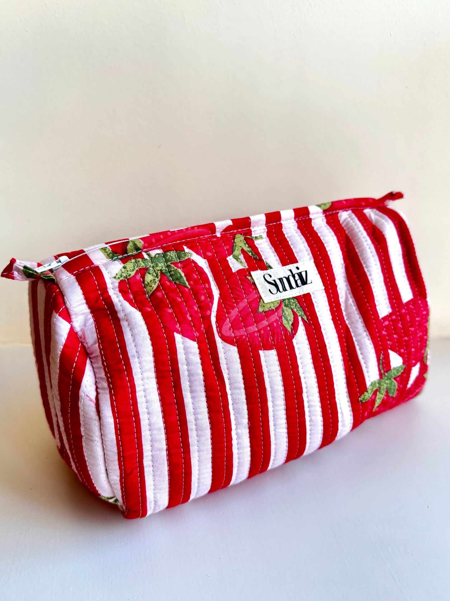 Stewberry Quilted cotton cosmetic bags