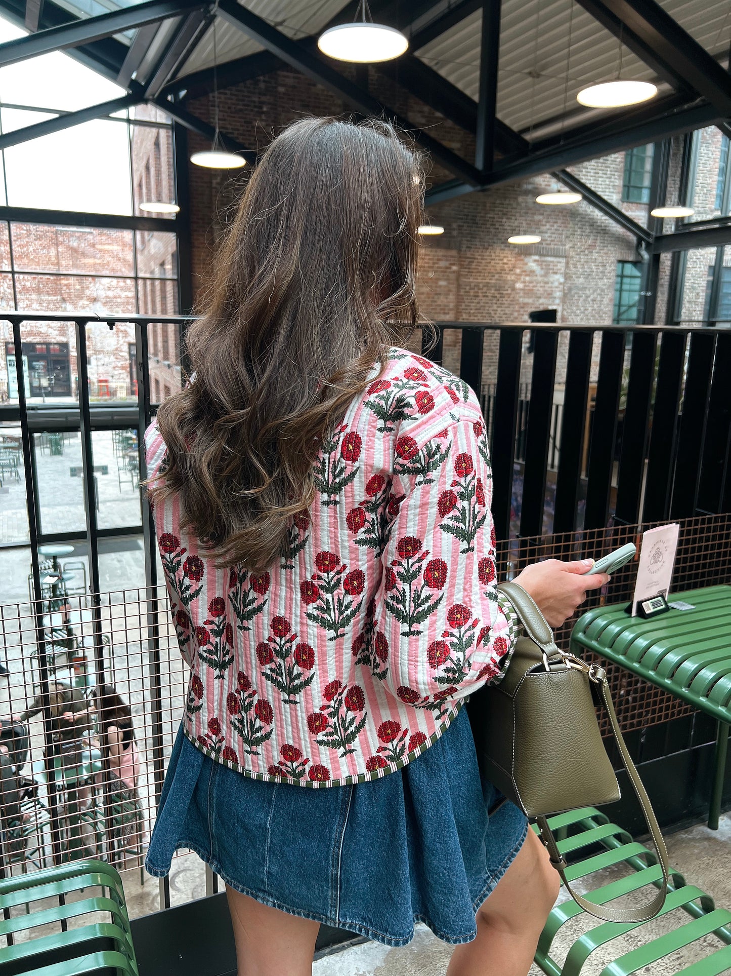 Rose quilted cotton jacket