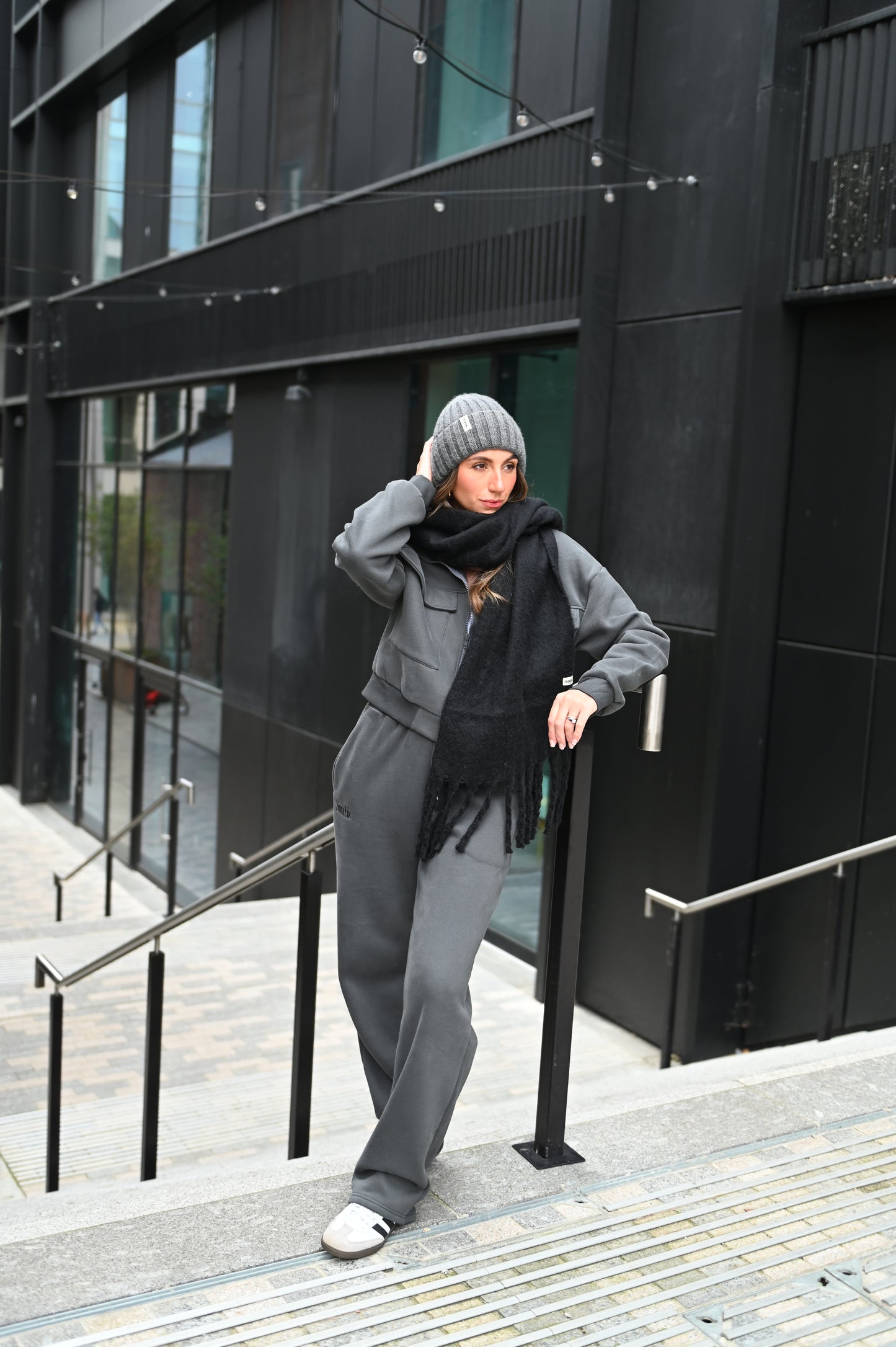 Charcoal cropped jacket size small. SALE 60% OFF