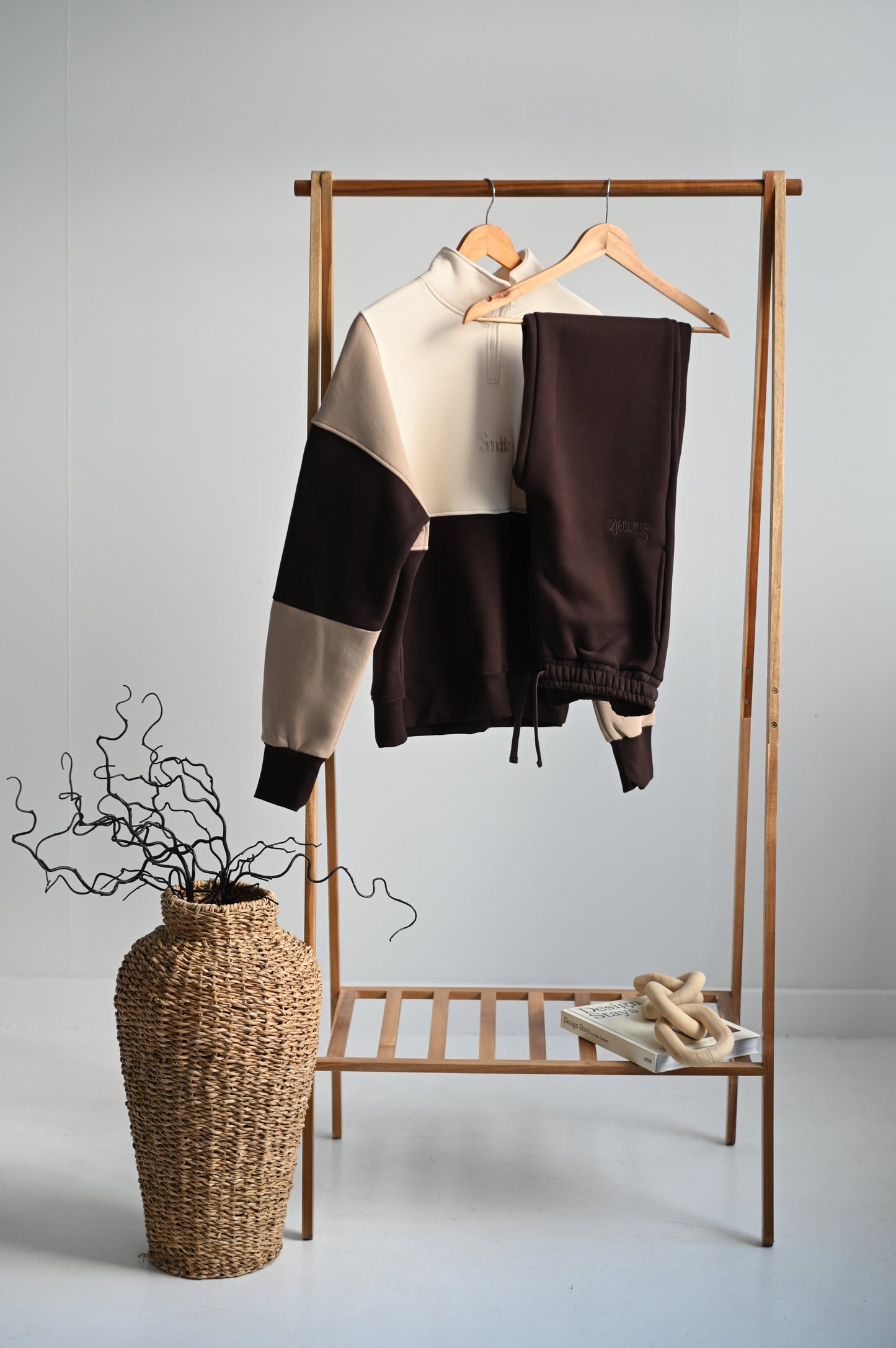 Chocolate three way Quarter zip. SALE 25% OFF