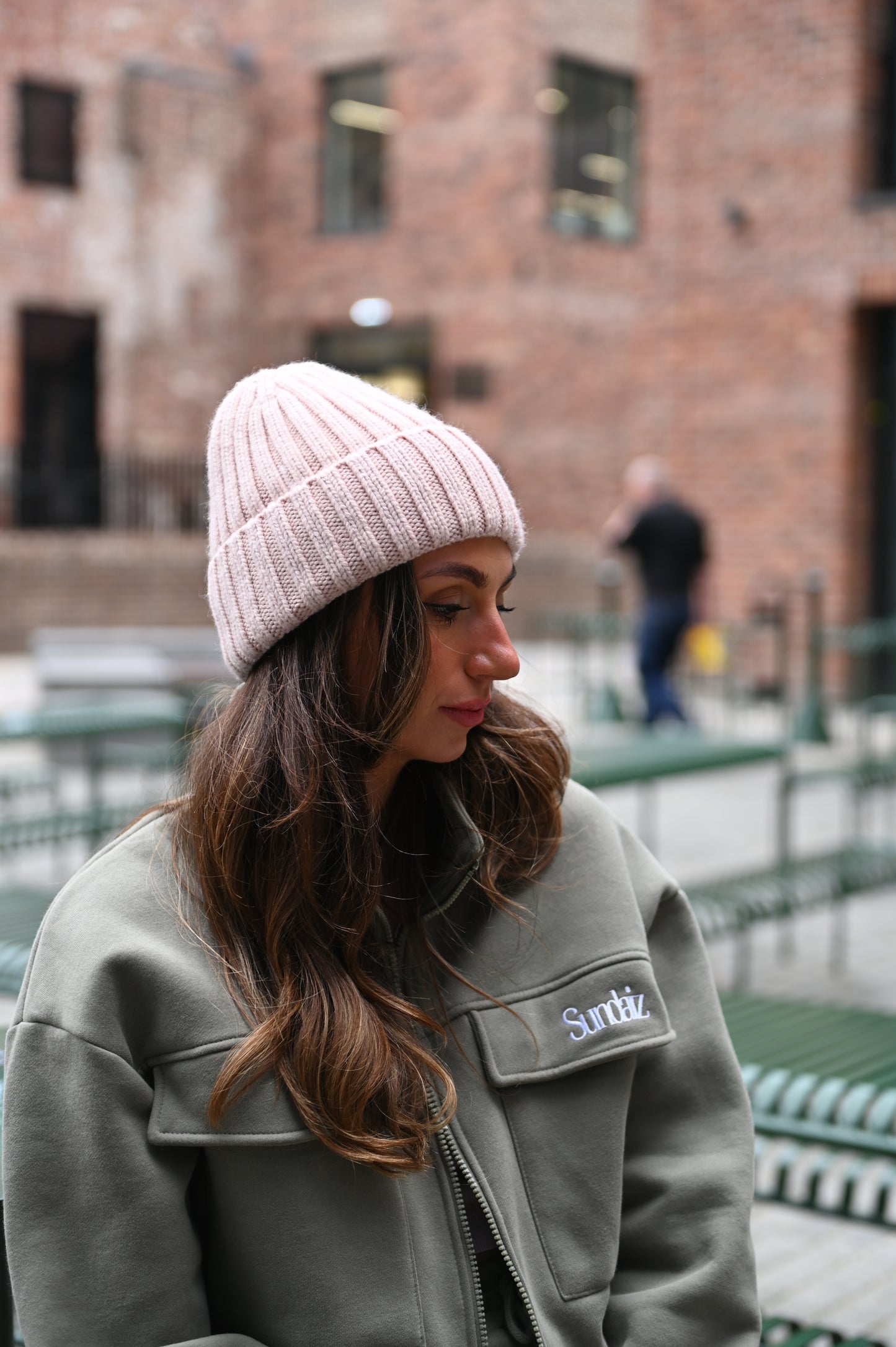 Luxury Cashmere & Cotton Blend Knitted Beanie, Silk Satin Lined.