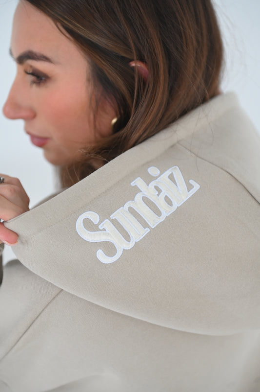 STONE Hoodie with zipper.