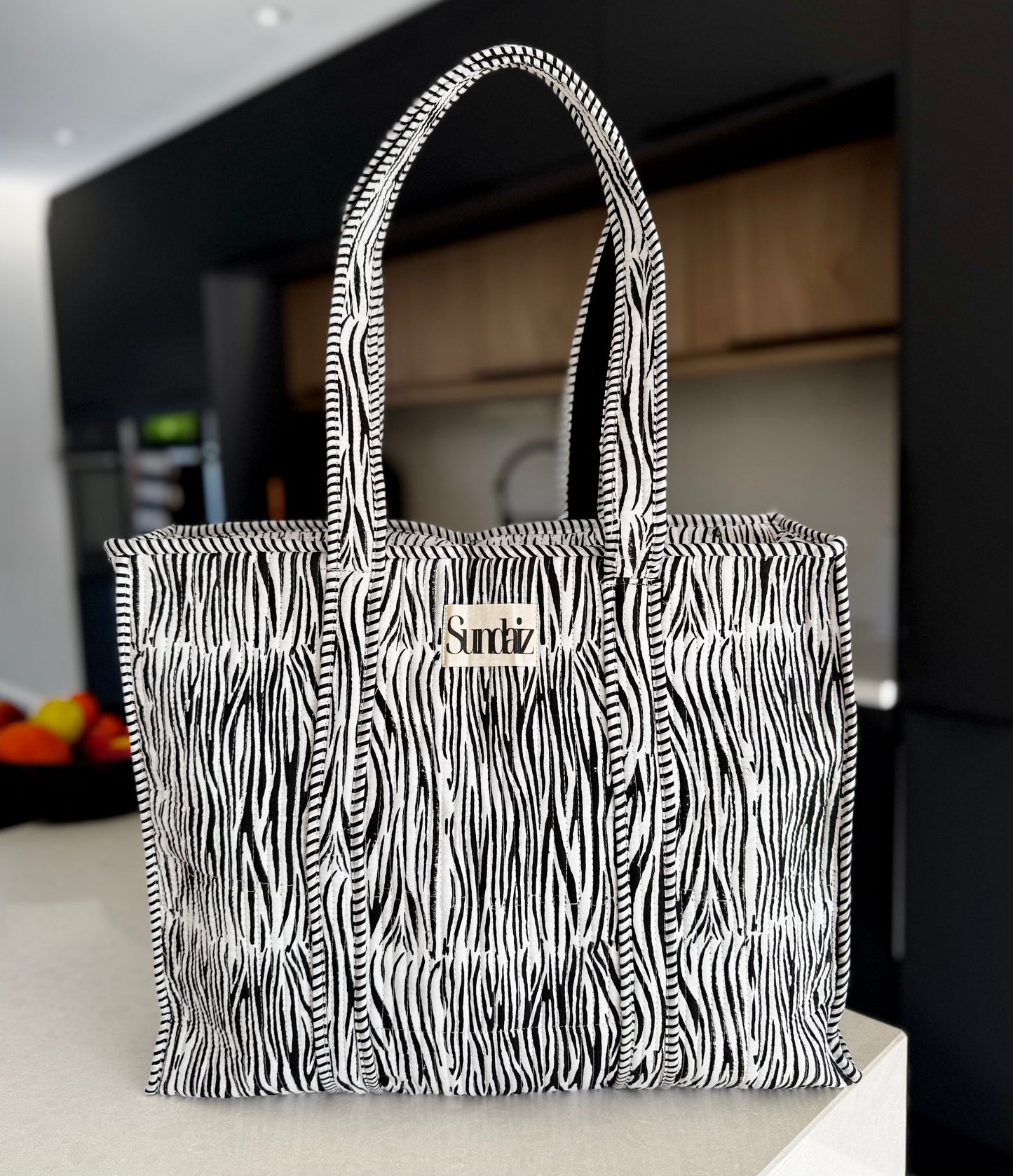 Zebra bags.