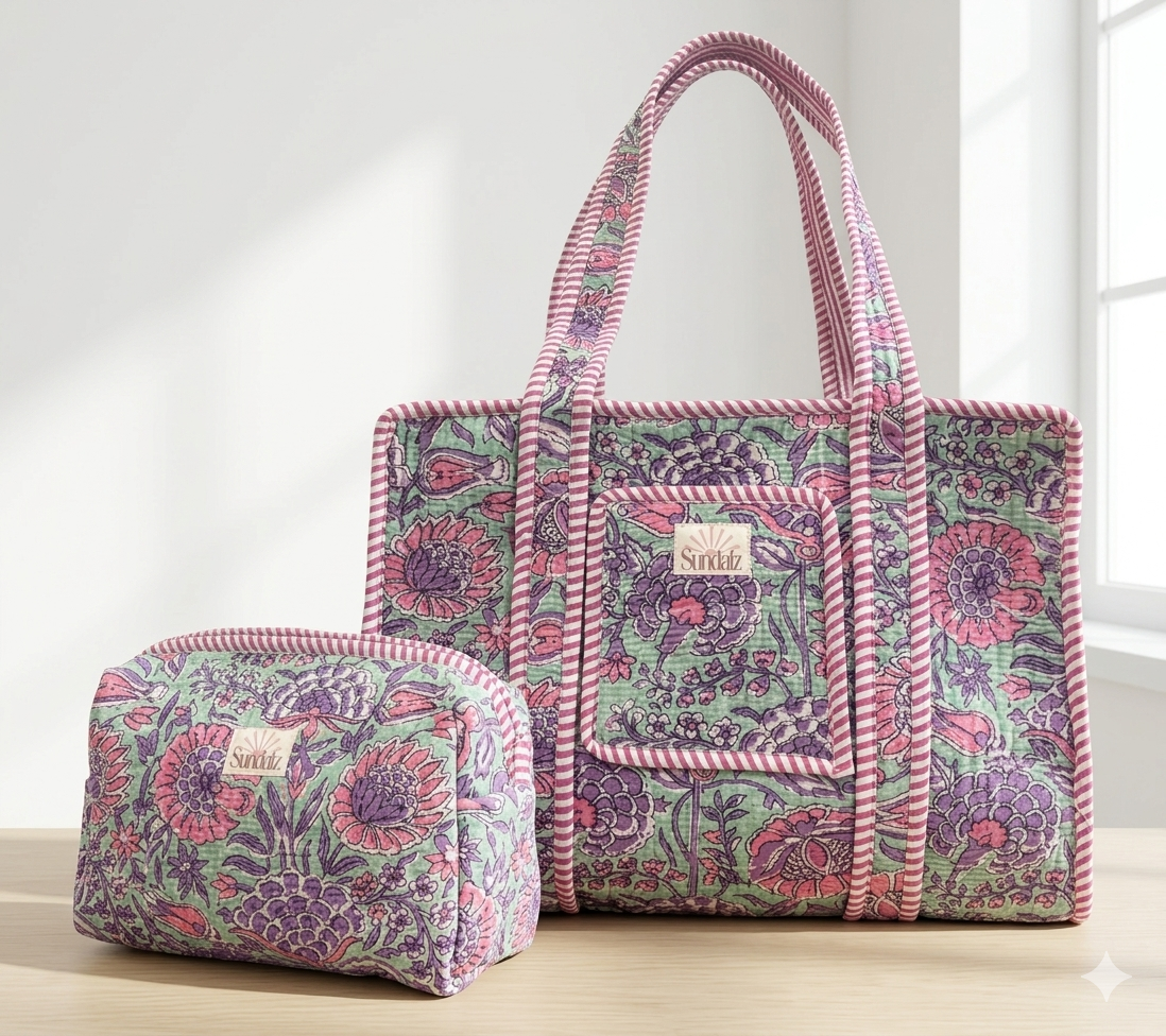 Plum & Sage Floral Totes and Accessories