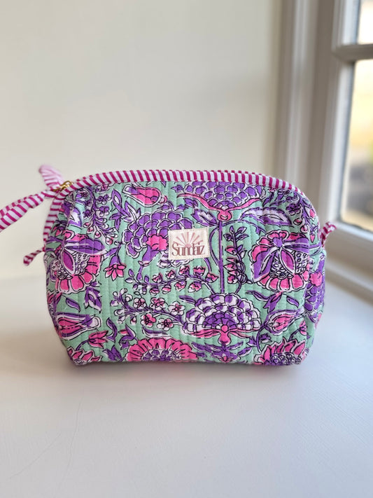 Waterproof cosmetic bag.