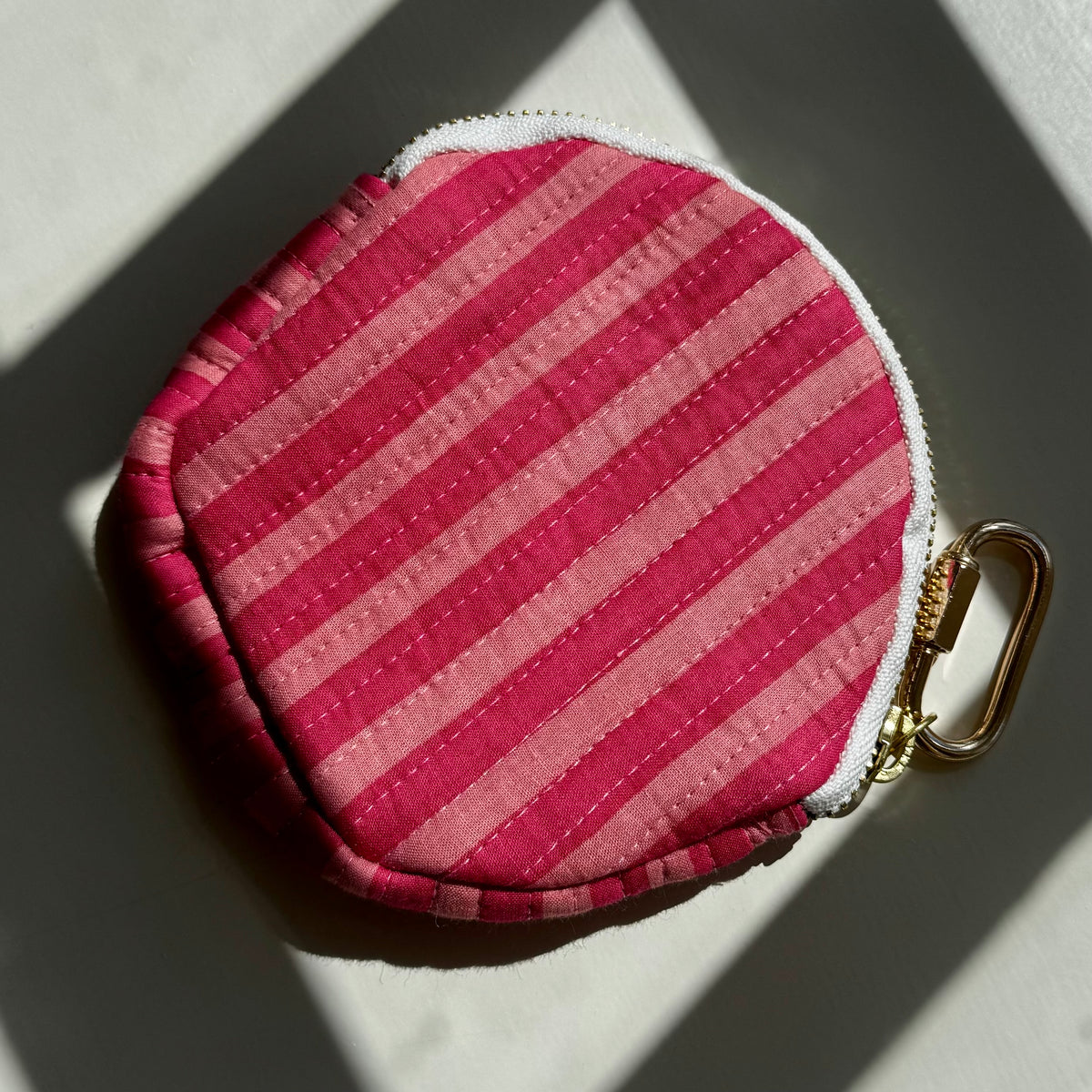 Raspberry Stripe Totes and Accessories.