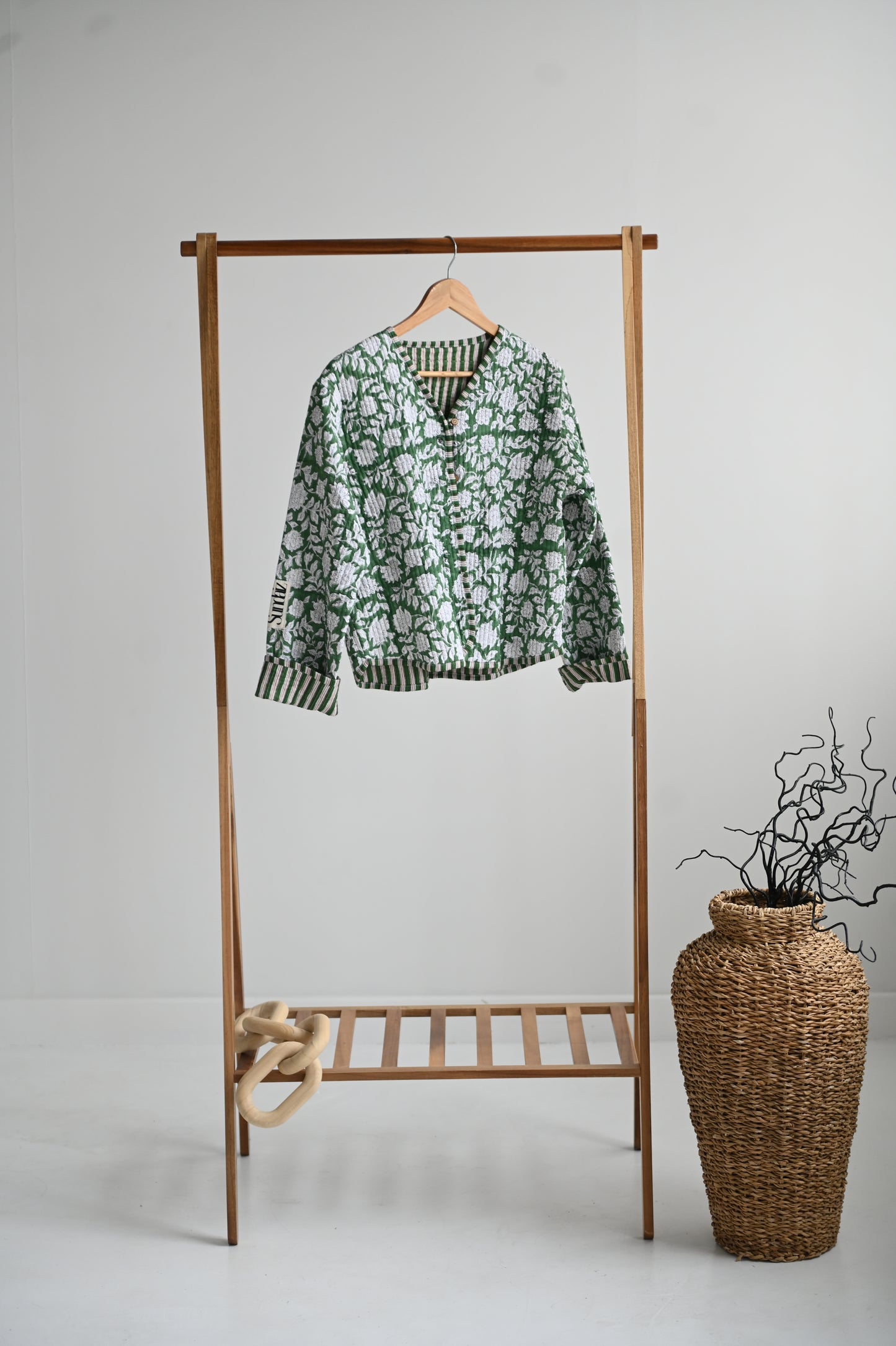Sage quilted cotton jacket