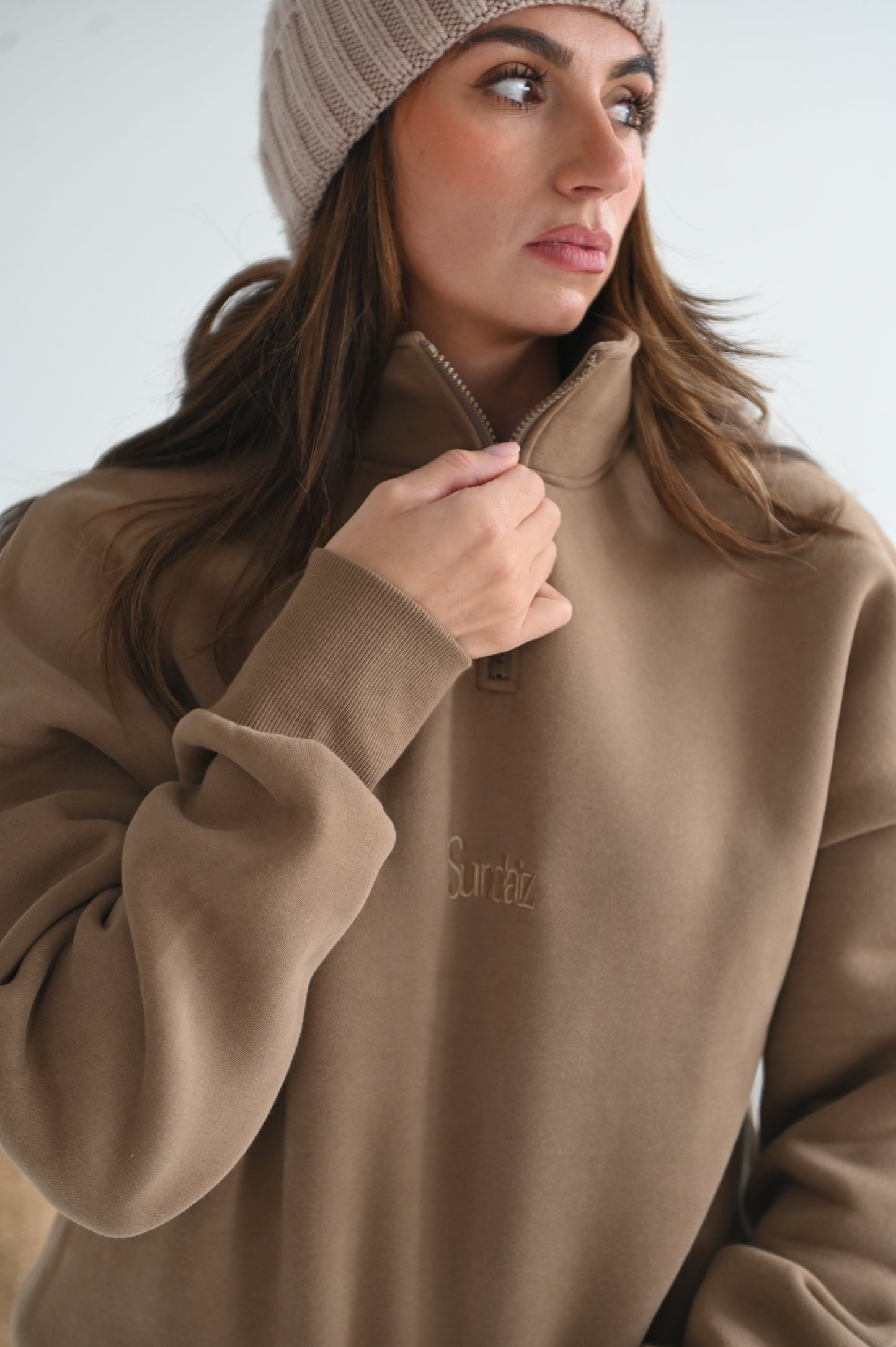 MOCHA Quarter zip.