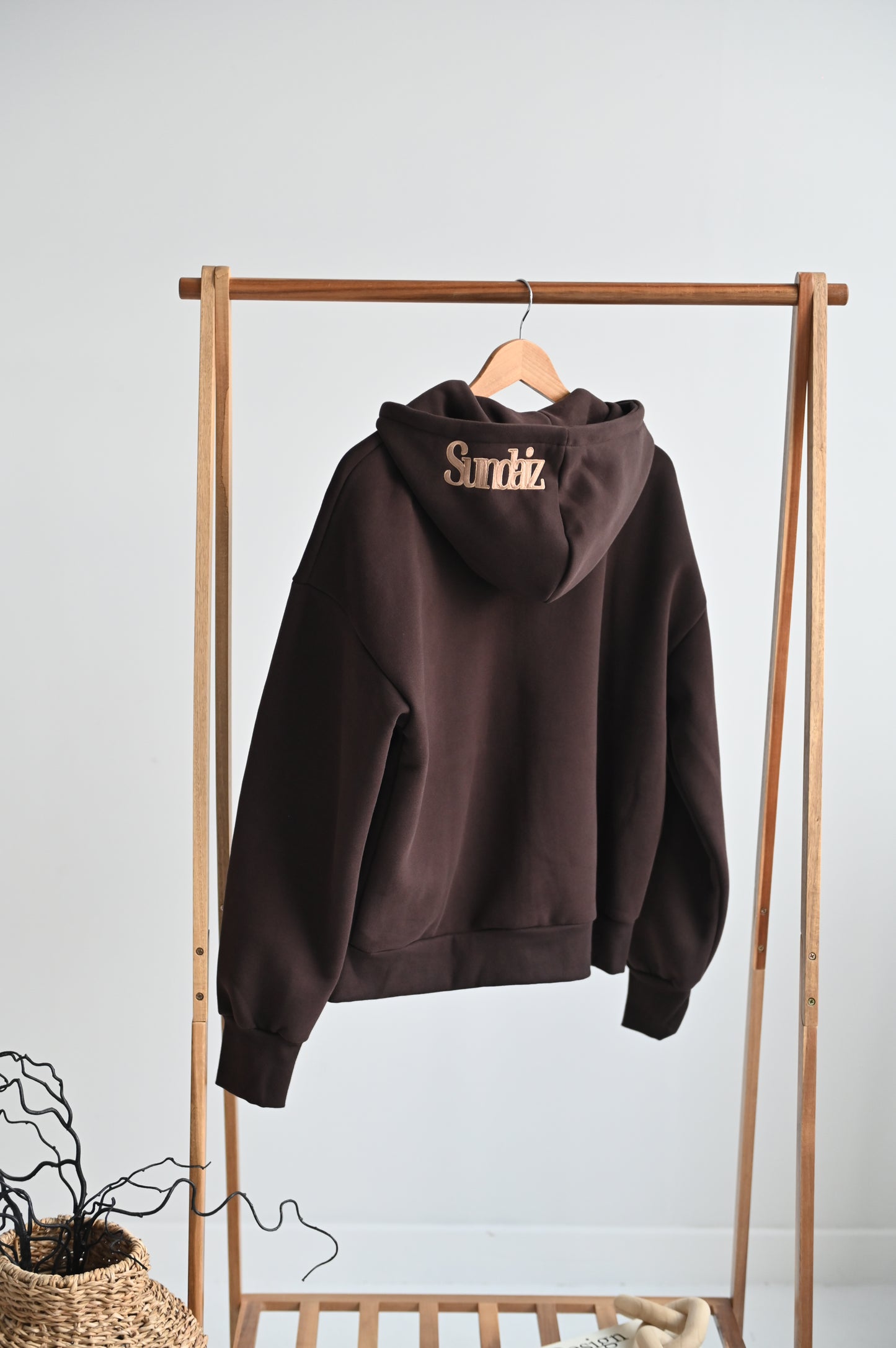 Chocolate Hoodie with zipper. SALE 25% OFF