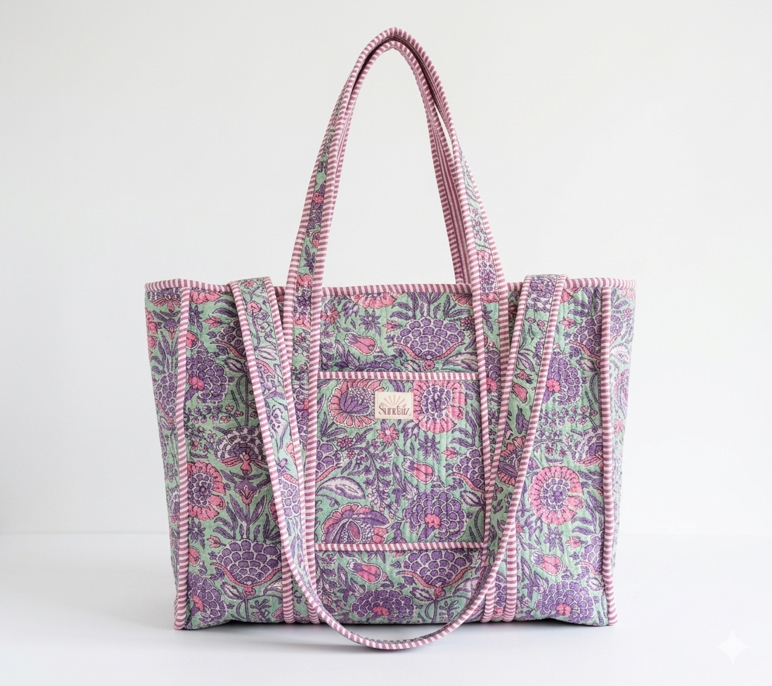 Plum & Sage Floral Totes and Accessories