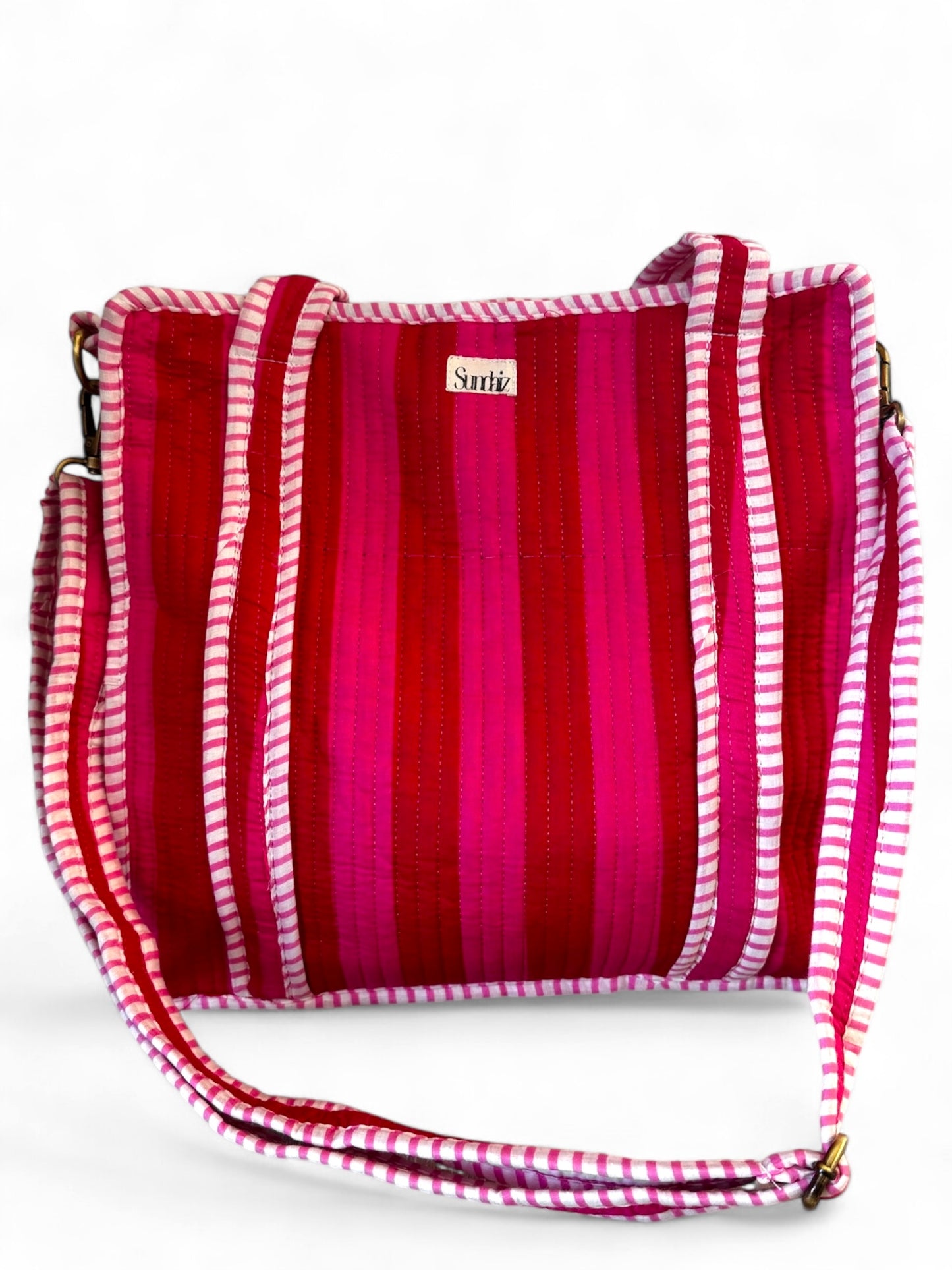 Valentines stripe tote bags.