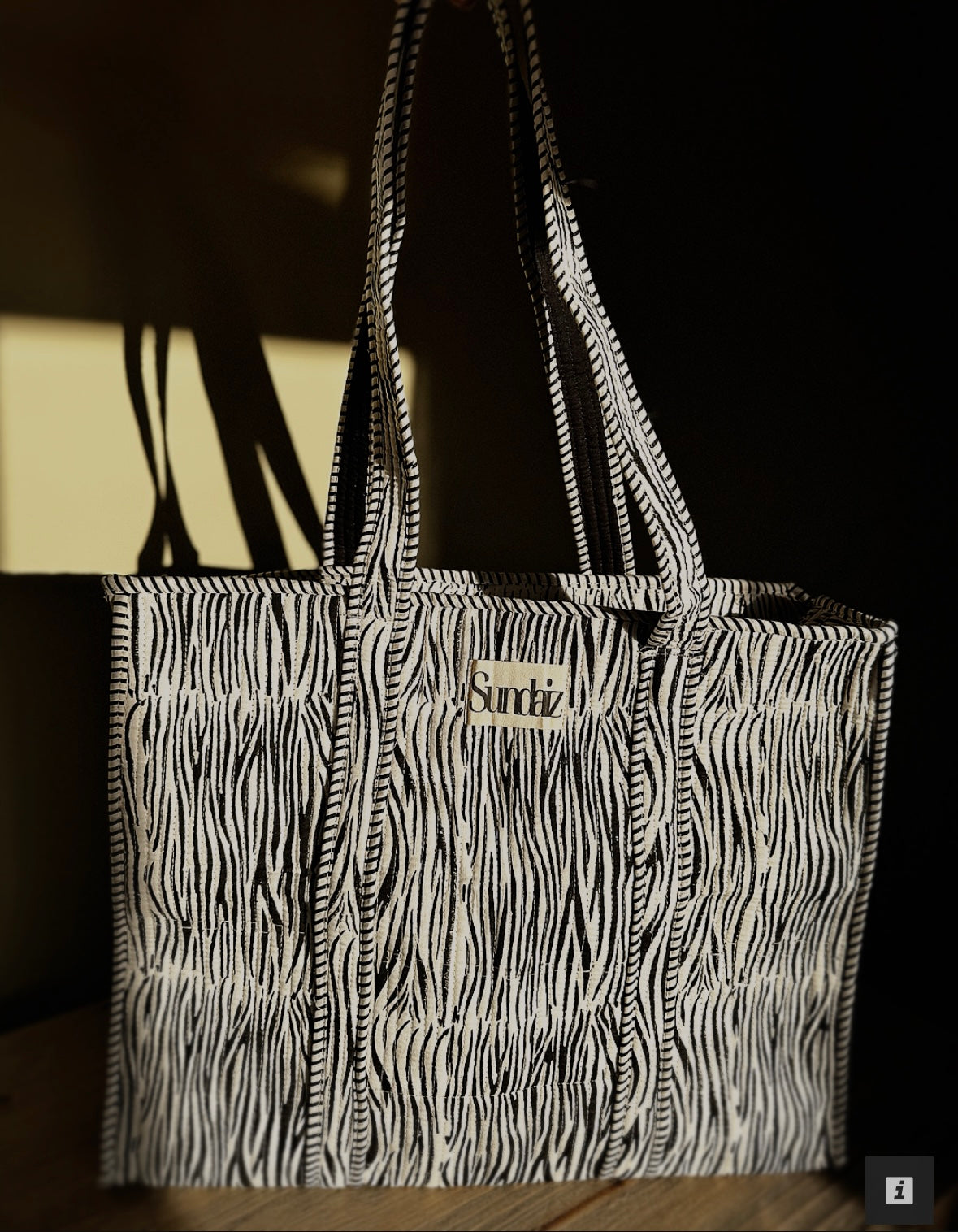 Zebra bags.