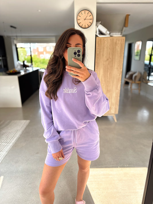 Lilac French Cotton oversized sweatshirt. 40% OFF was £38