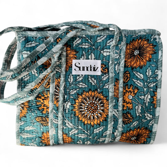 Medium floral tote bag 12x12