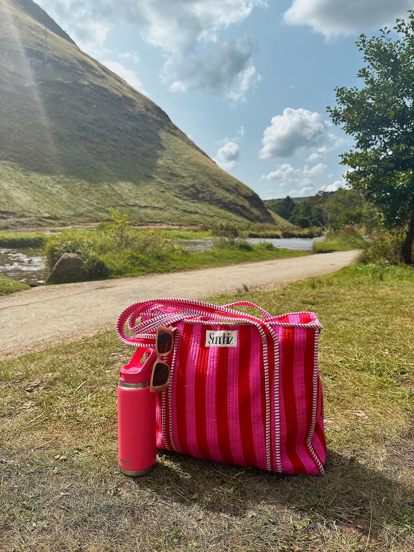 Valentines stripe tote bags.