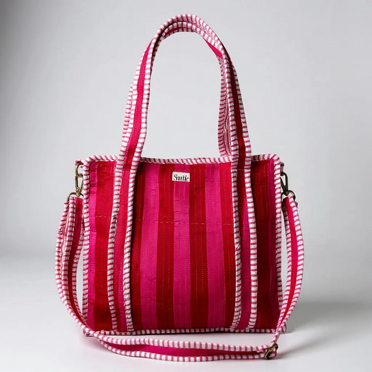 Valentines stripe tote bags.