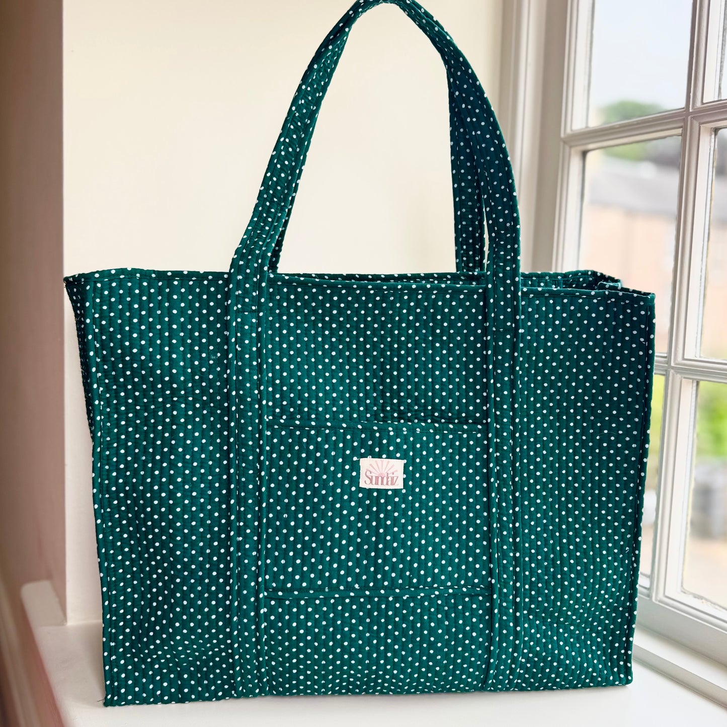 Green polkadot Bags and Accessories