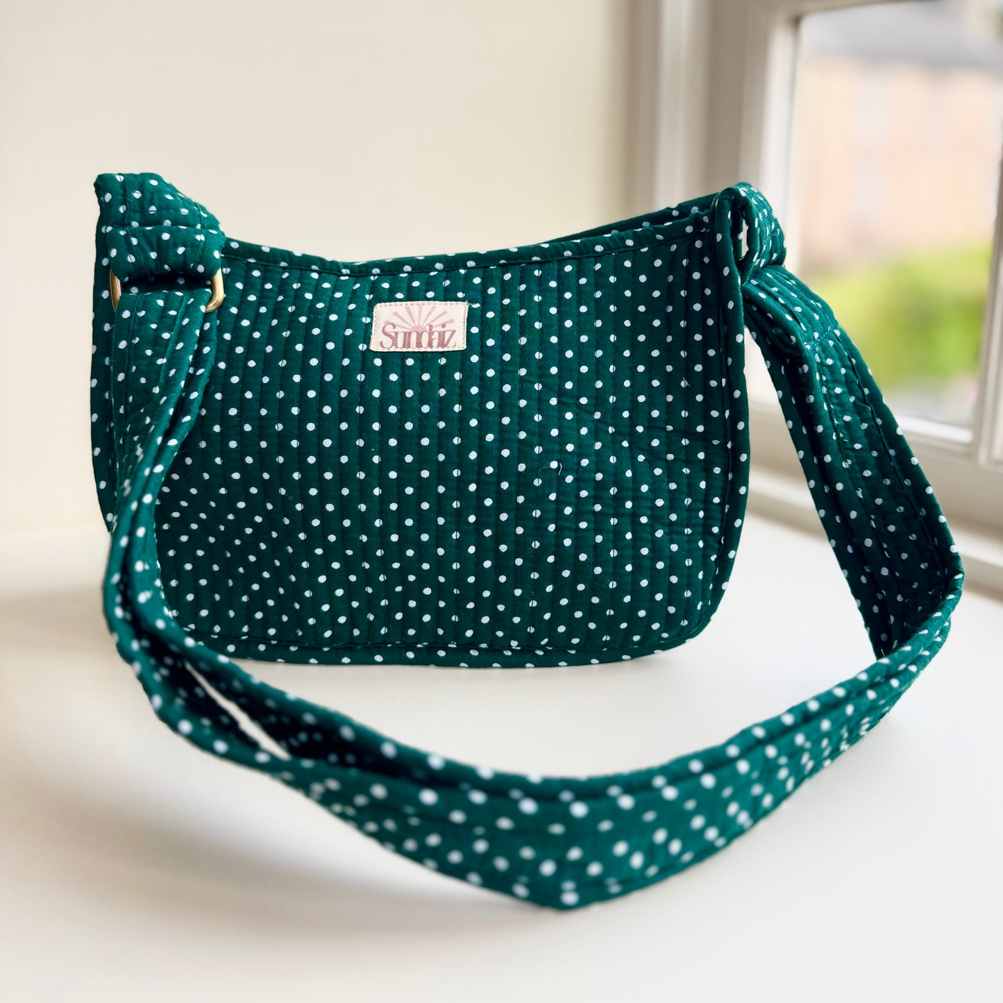 Green polkadot Bags and Accessories