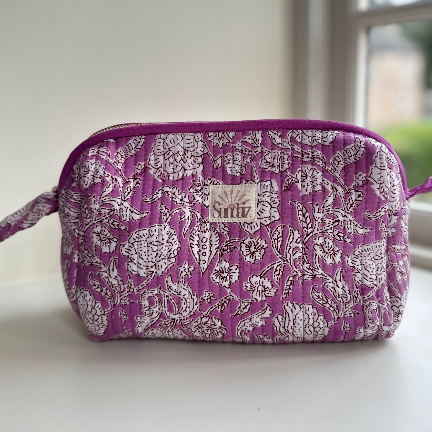 Waterproof cosmetic bag.