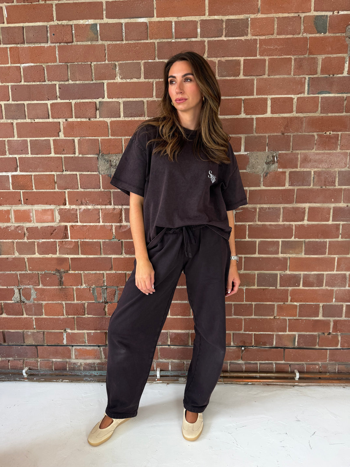 Acid Wash Oversized T-shirt (Dark Chocolate)
