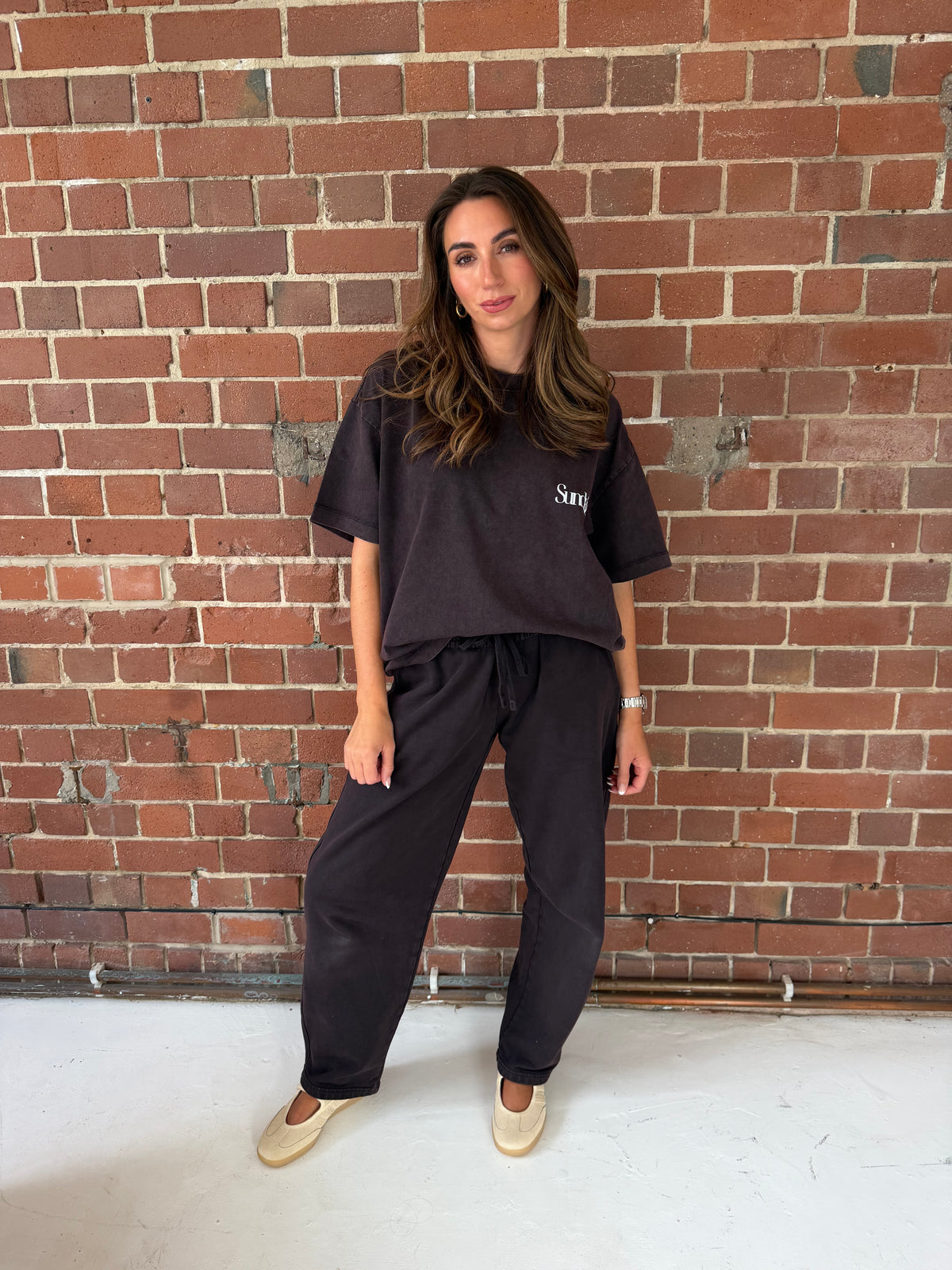 Acid Wash Oversized T-shirt (Dark Chocolate)
