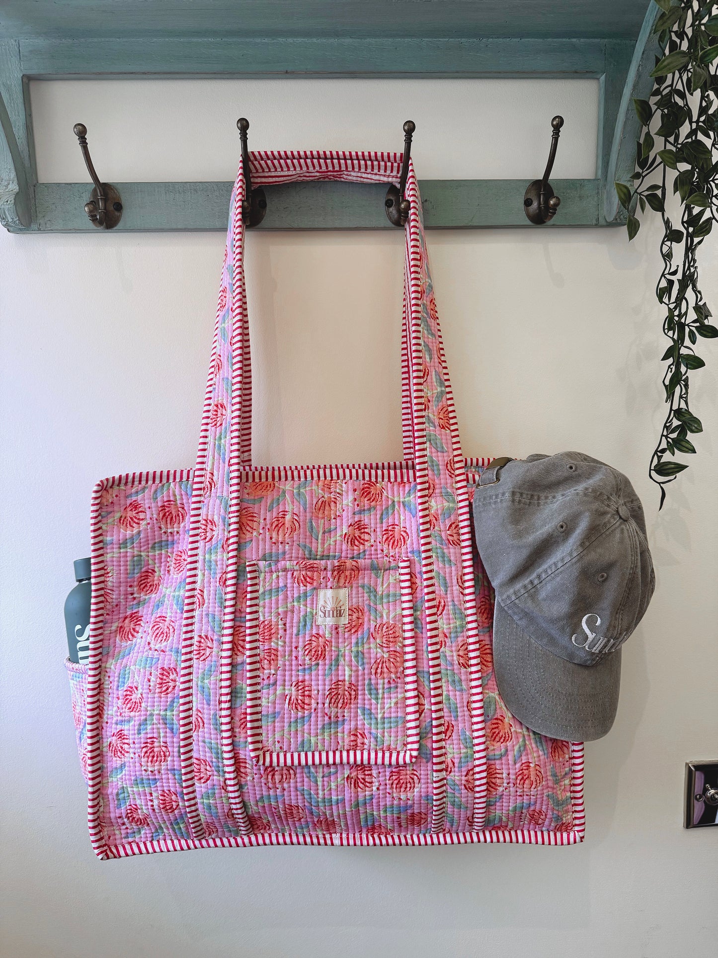 Cherry blossoms shopper tote.