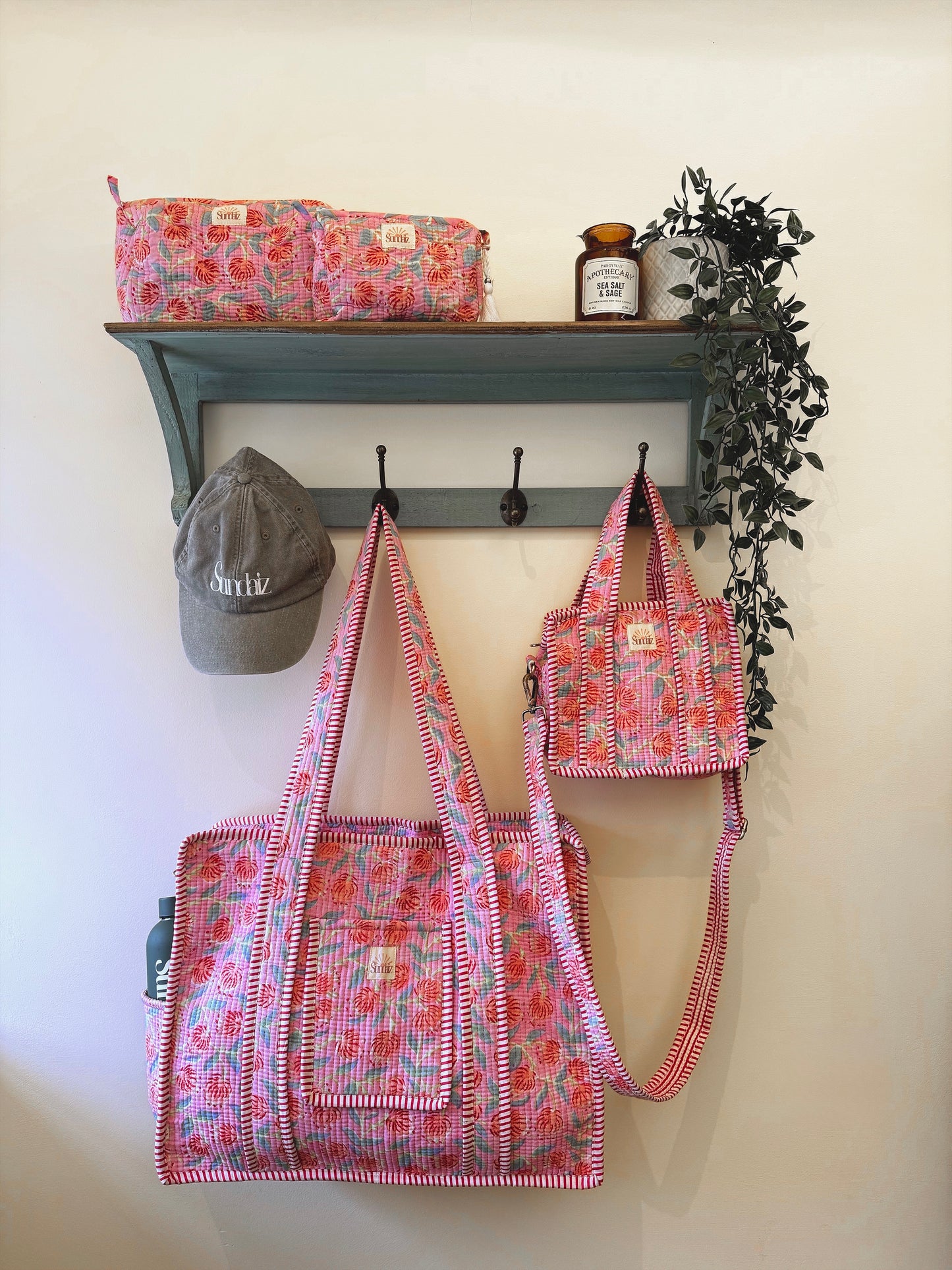 Cherry blossoms shopper tote.