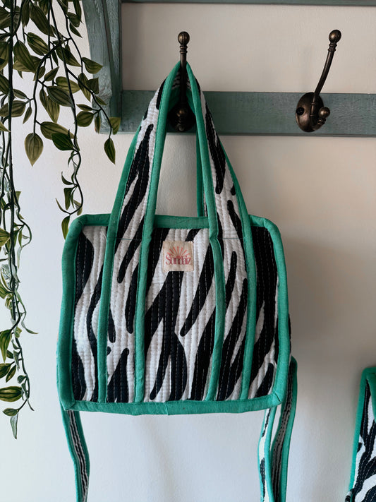 Zebra mini tote.
